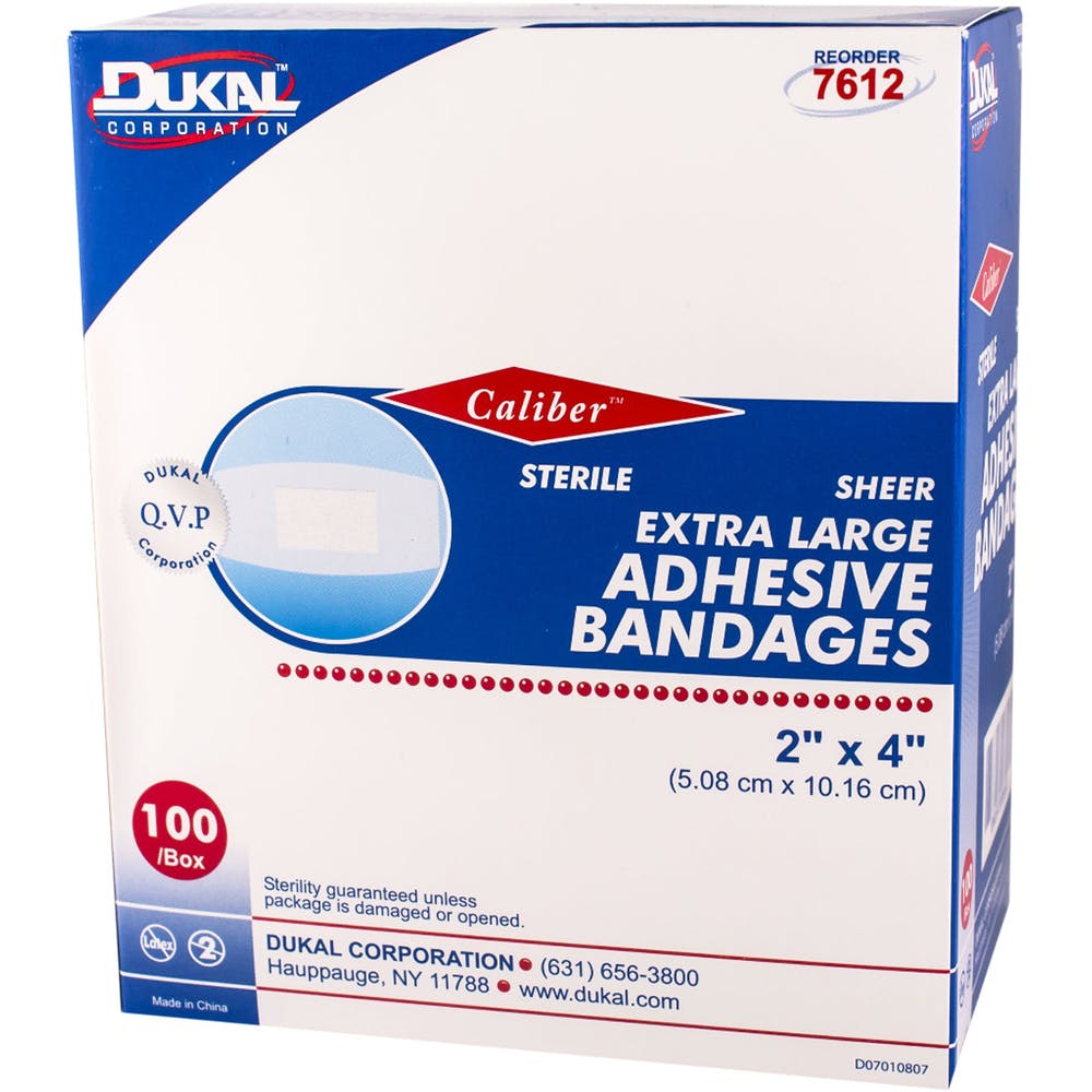 Adhesive Sterile Bandages - Sheer 100 Pack 2" x 4" 3