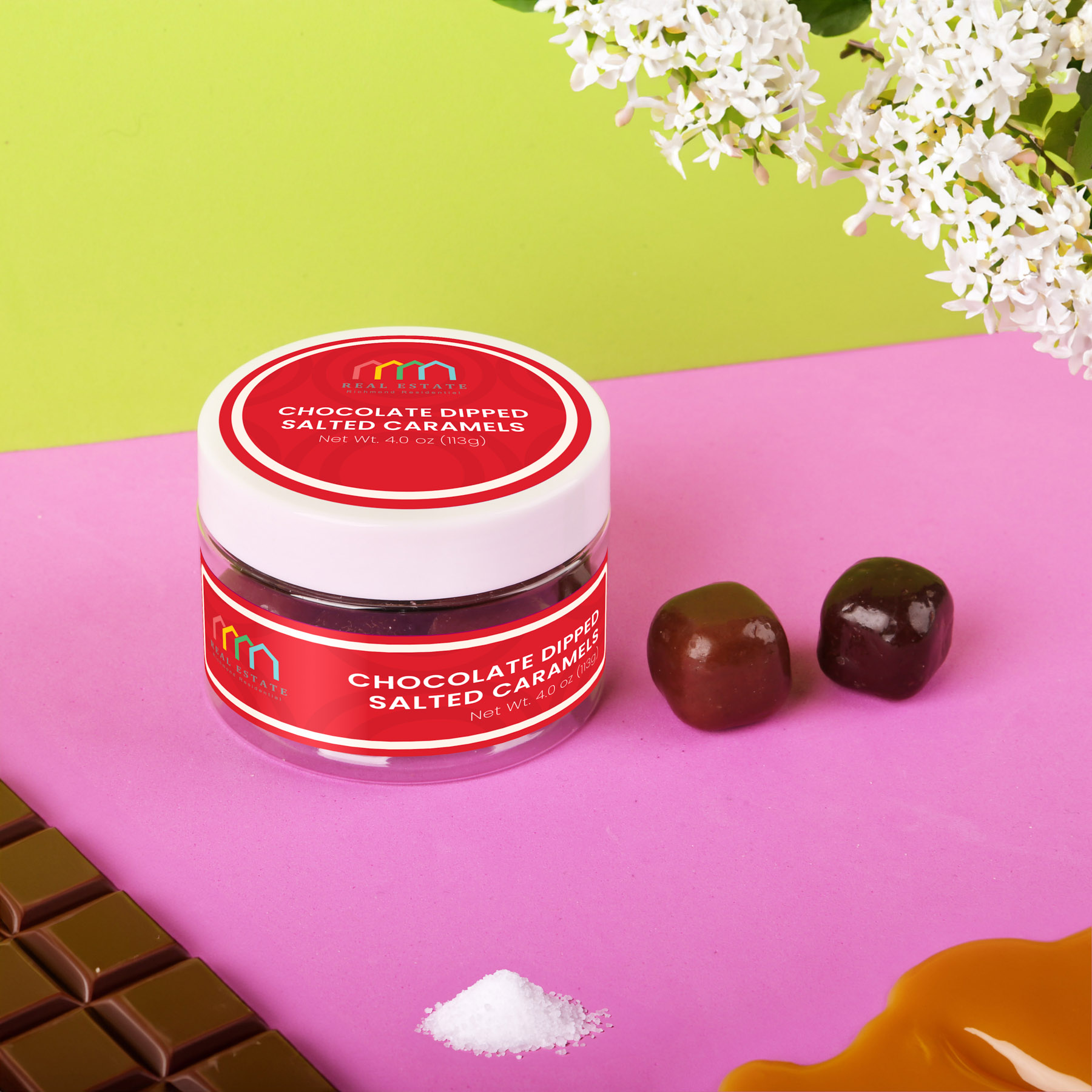 Chocolate Dipped Salted Caramels : Small Jar 7