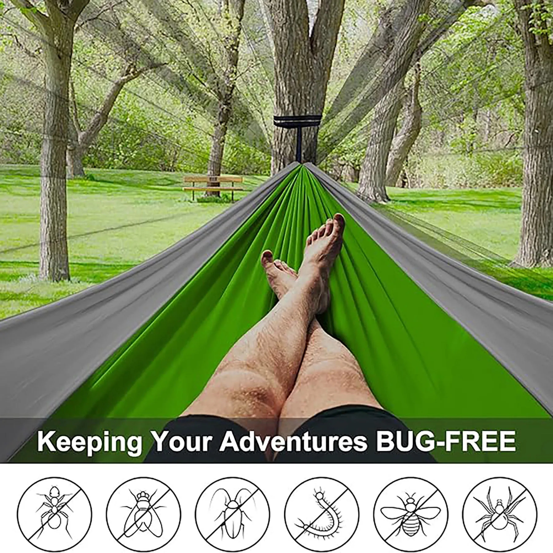 Camping Hammock with Mosquito Net 30