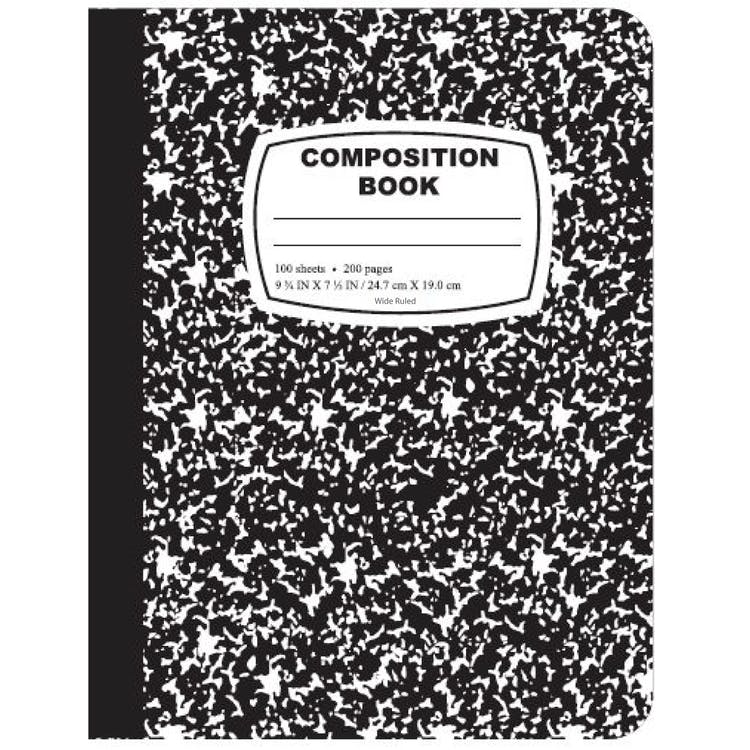 Composition Books - 100 Sheets Wide Ruled 3