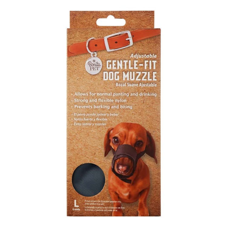 Pet Adjustable Dog Muzzle Black Large 3