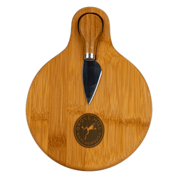 Small Bamboo Cutting Board with Cheese Knife