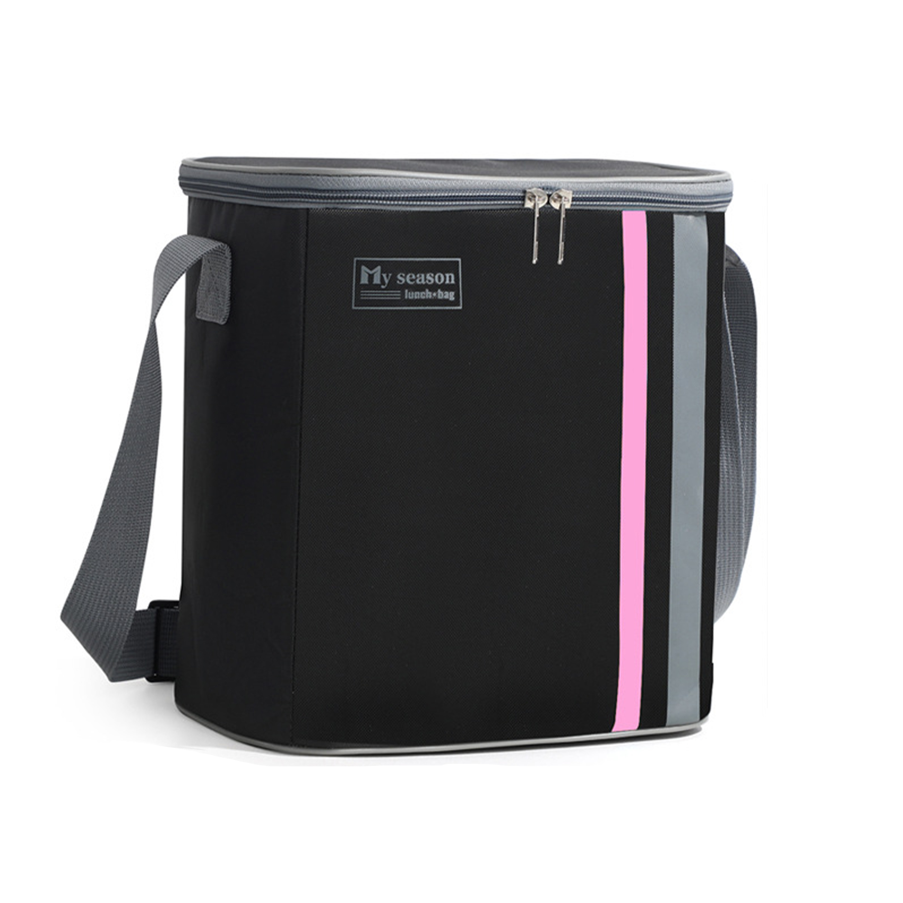 Small Square Cooler Bag Lunch Box with Shoulder Strap 4