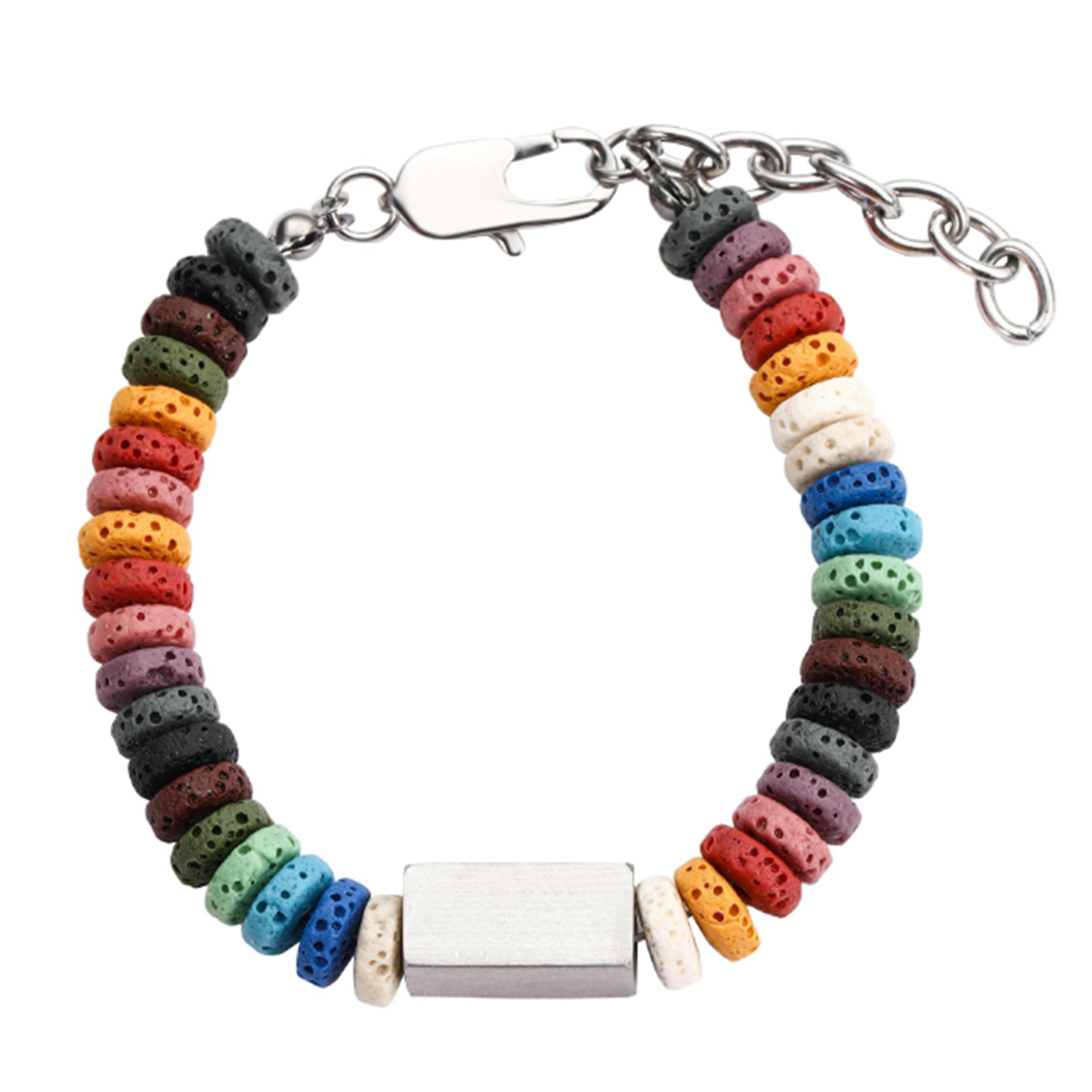 Vibrant Colorful Volcanic Stone Bracelet 7