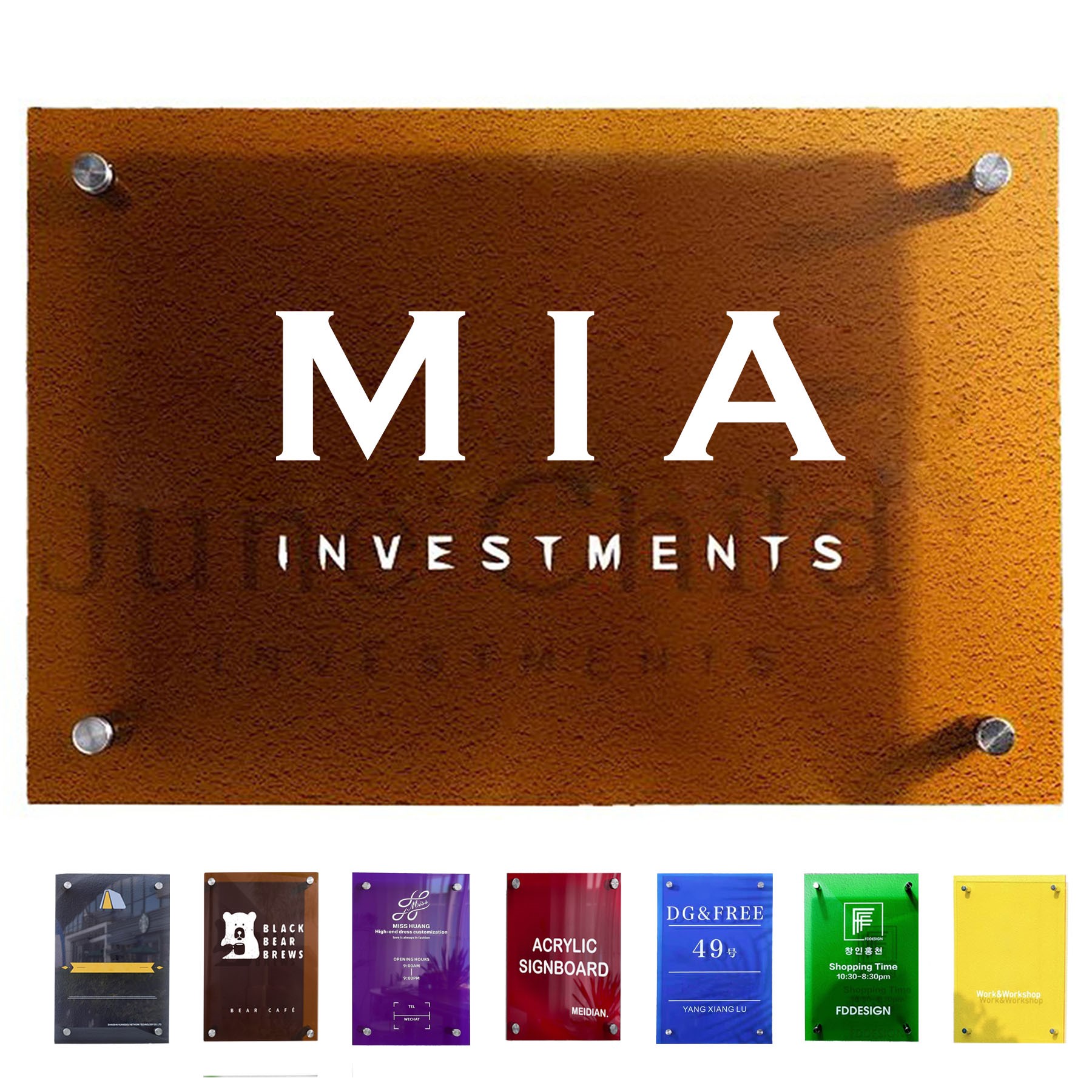 Crystal Clear Waterproof Acrylic Billboard Signs