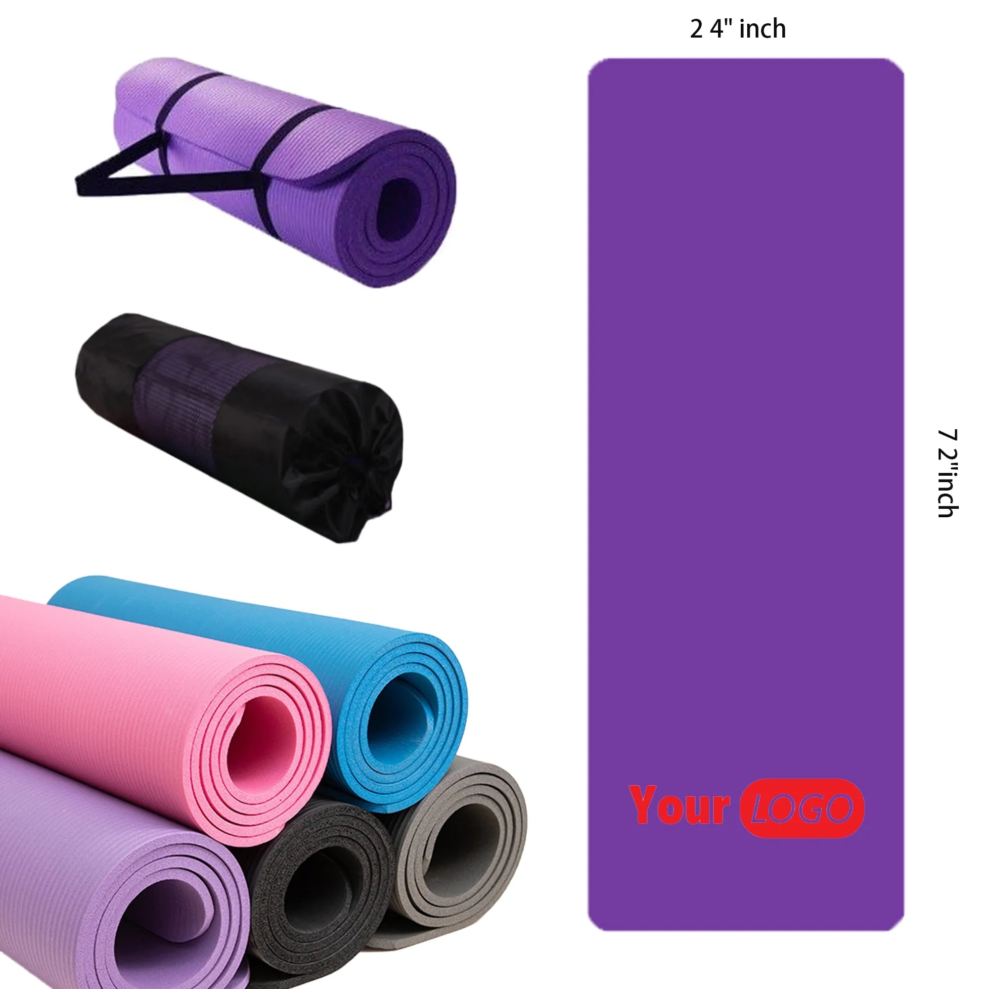 High Quality Colorful Wholesale Large Thick 8mm NBR Yoga Mat 6
