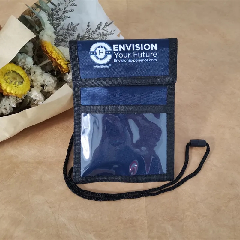 Neck Wallet Passport Badge Card Holder 17