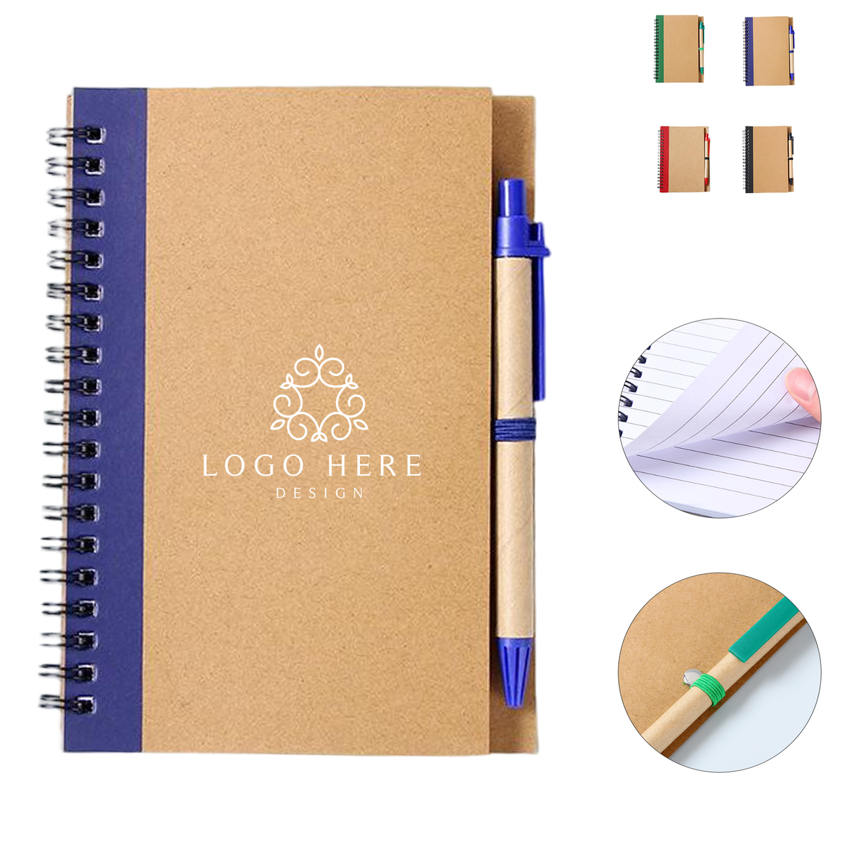Eco Friendly Kraft Spiral Notebook