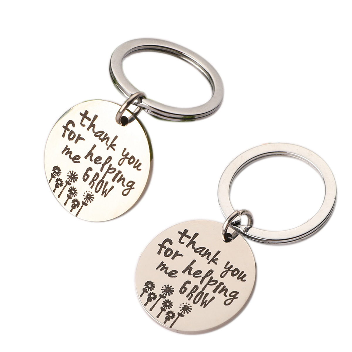 Stainless Steel Round Keychain