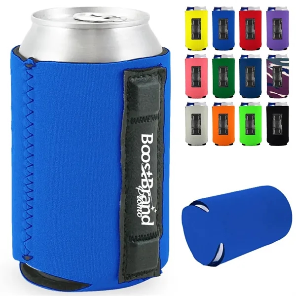 Custom 12 oz Neoprene Insulated Canvas Can Cooler with Handle — Beverage Essential