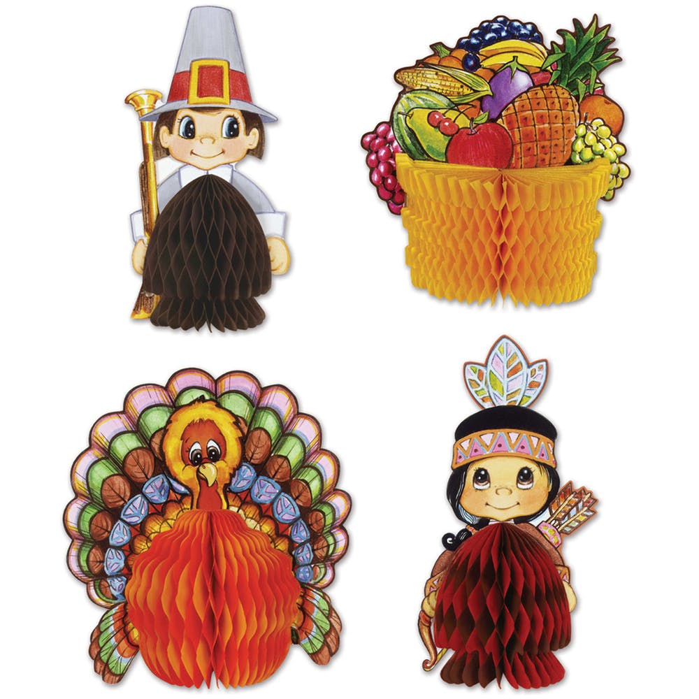 Thanksgiving Mini Centerpieces - Assorted 4 Pack 3