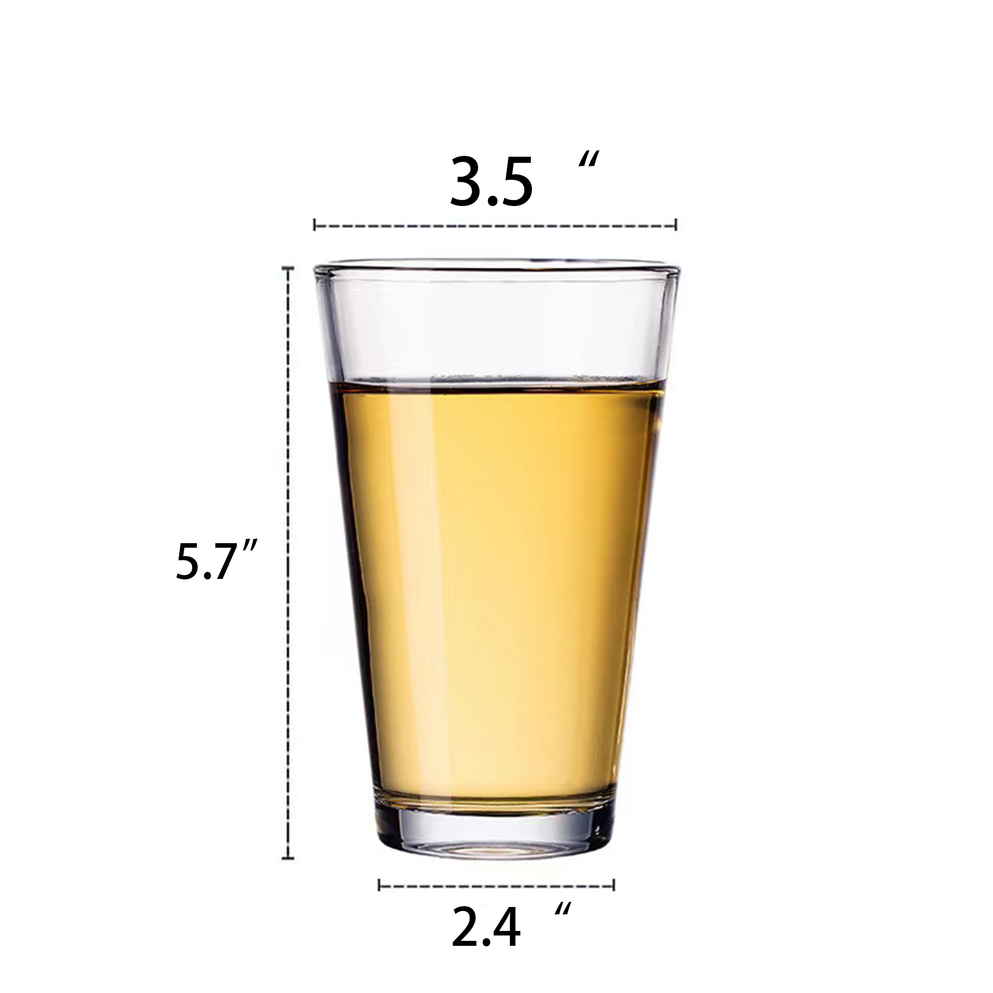 16 OZ. Clear Pint Glass 5