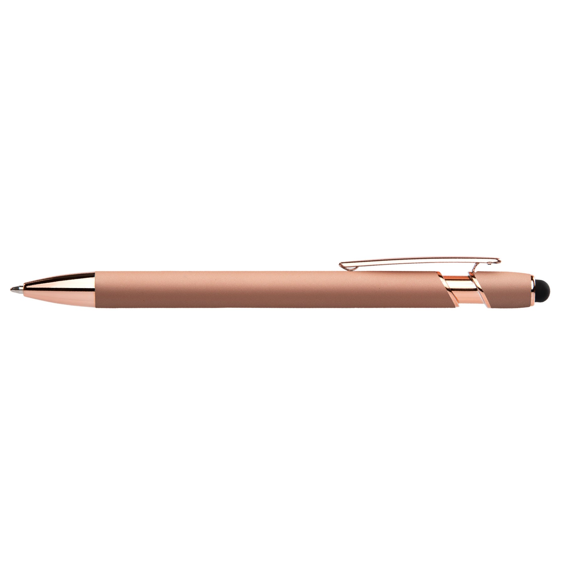 Rita Soft Touch Rubber Ballpoint pen with Stylus 11