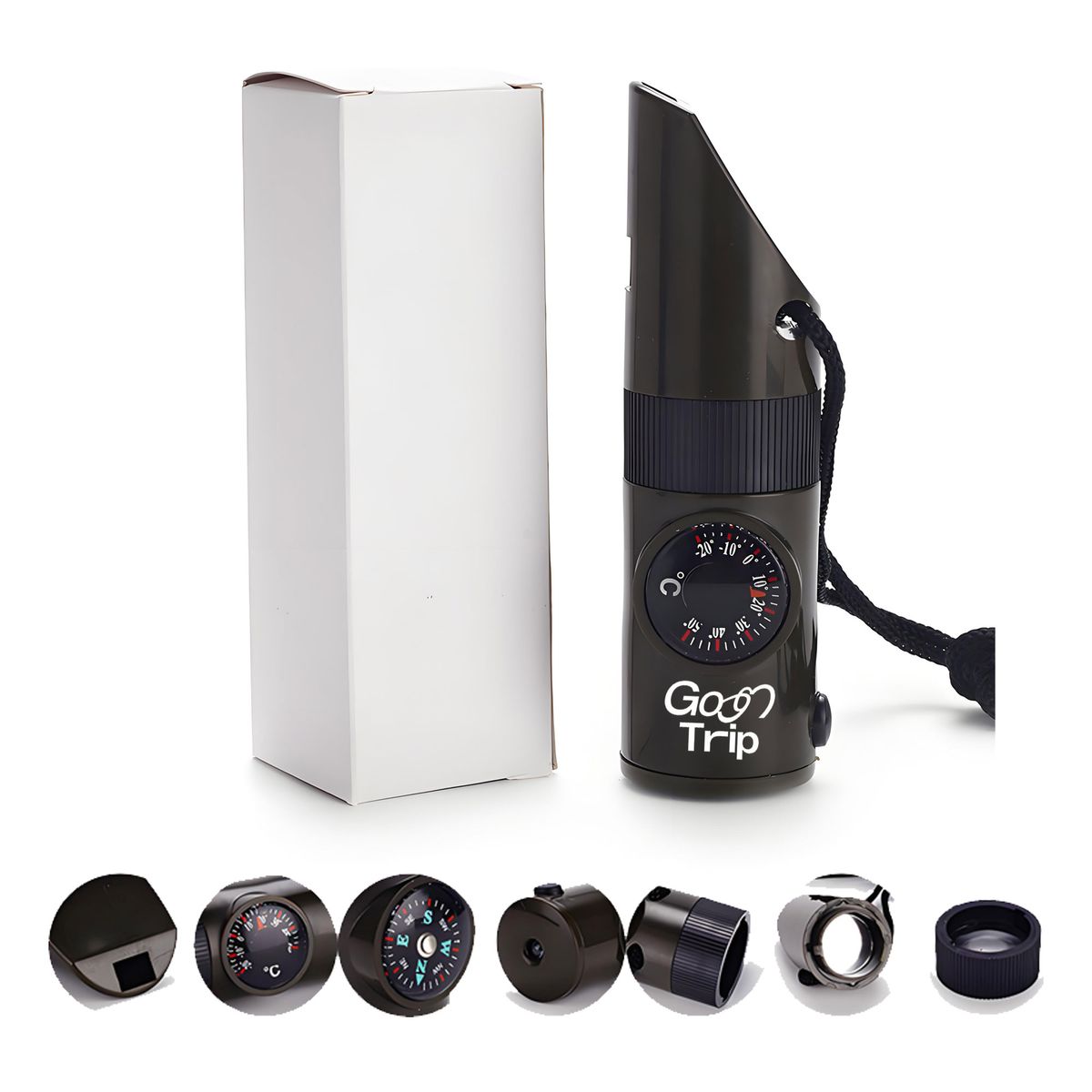 Outdoor Led Light Whistle W/Compass 4