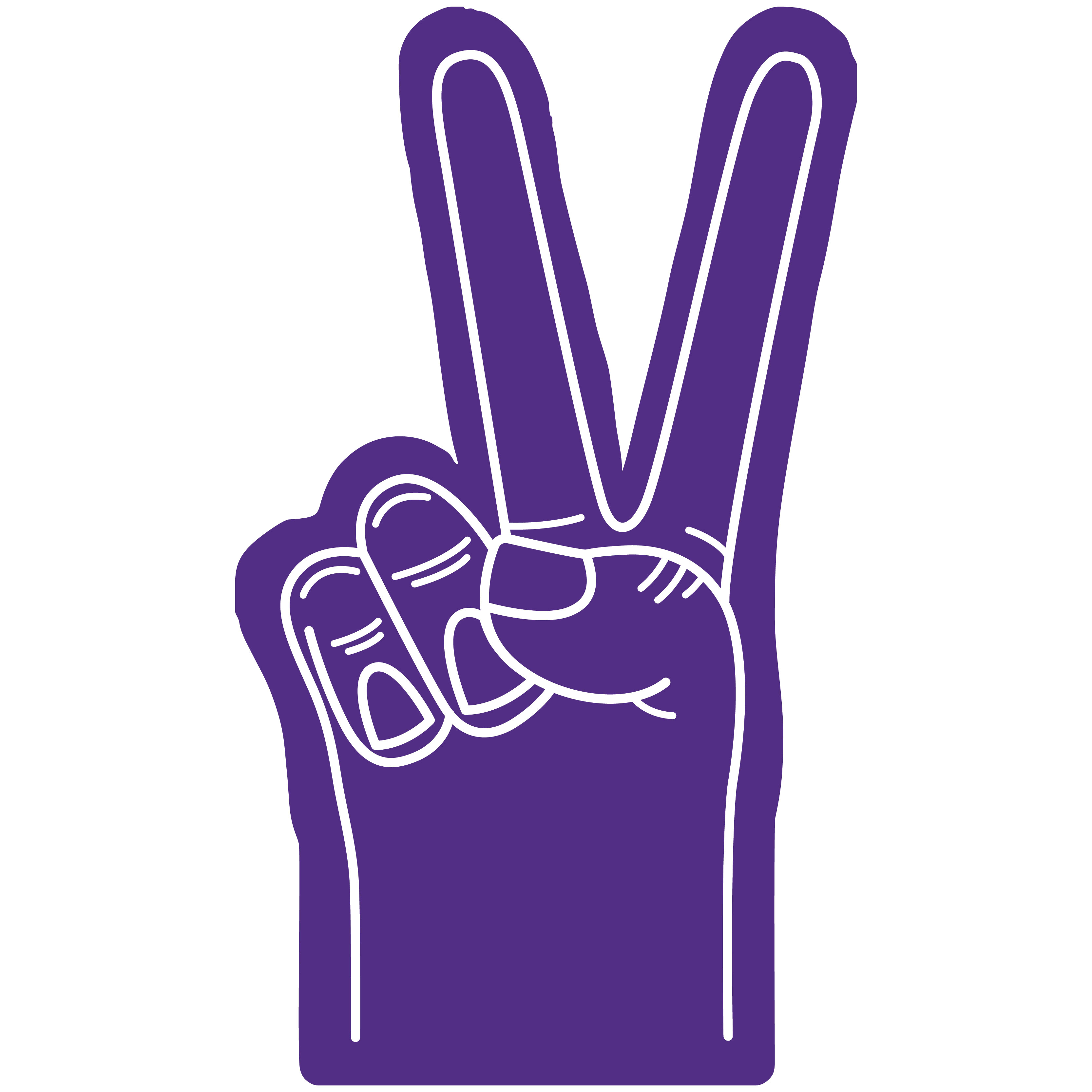 6.5" Peace/Victory Hand 68