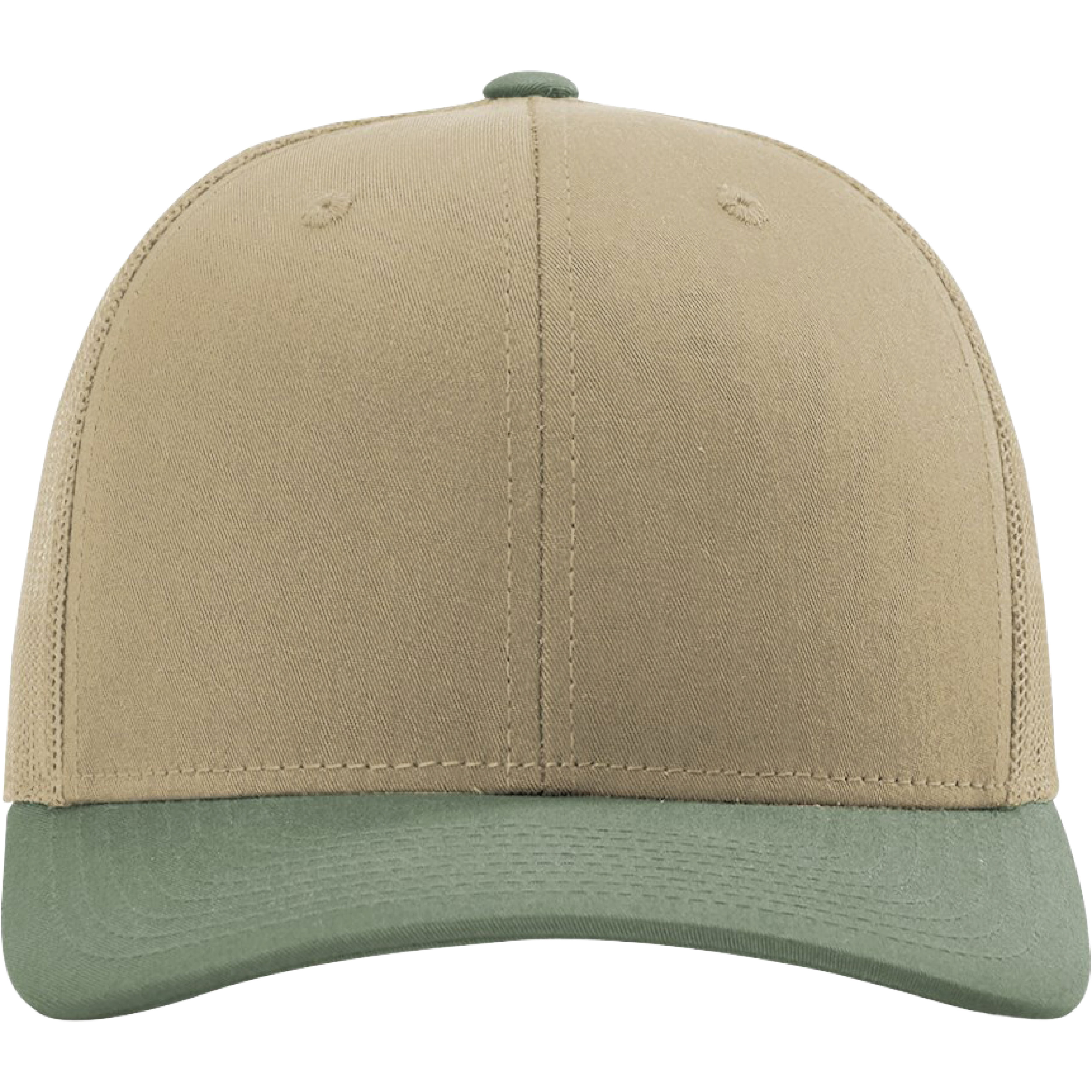 Richardson 112 6-Panel Snapback Trucker Hat w/Leatherette Adhesive Patches or Embroidery 488