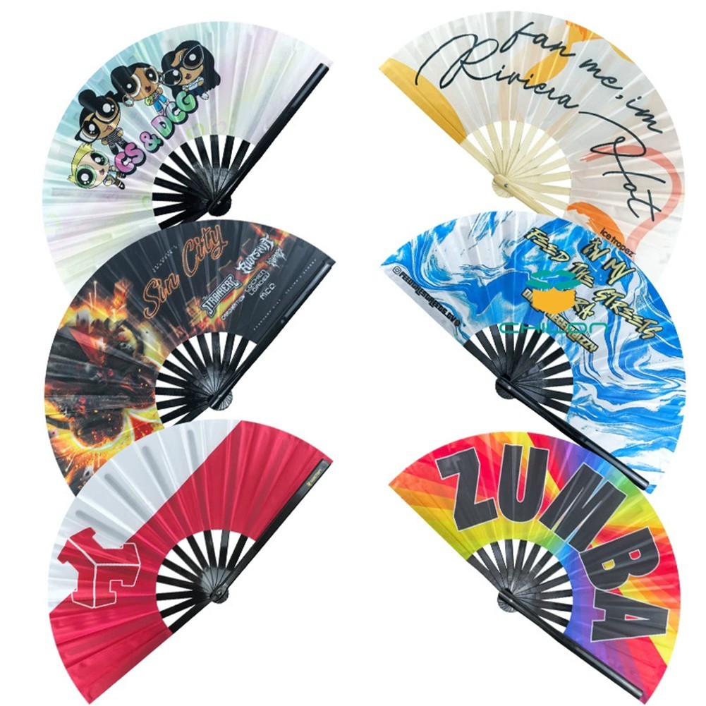10" Large Custom Printed Handheld Clack Fan