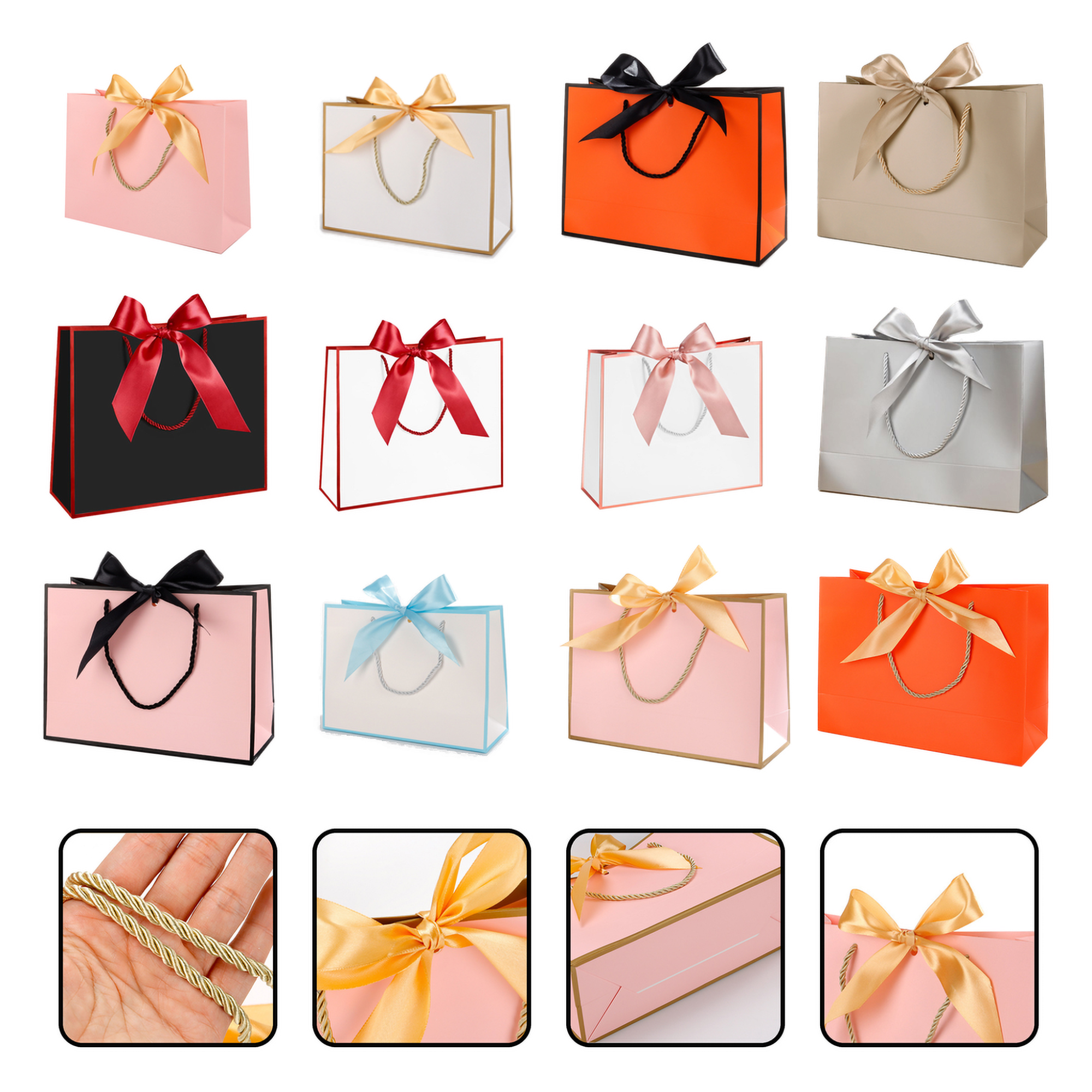 Ribbon Handle Boutique Shopping Bag 2
