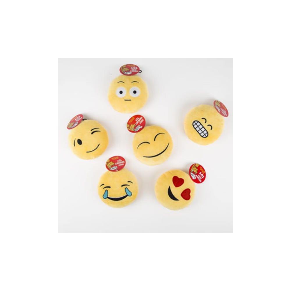 Plush Emoticon Dog Toys - Assorted Squeaker 3