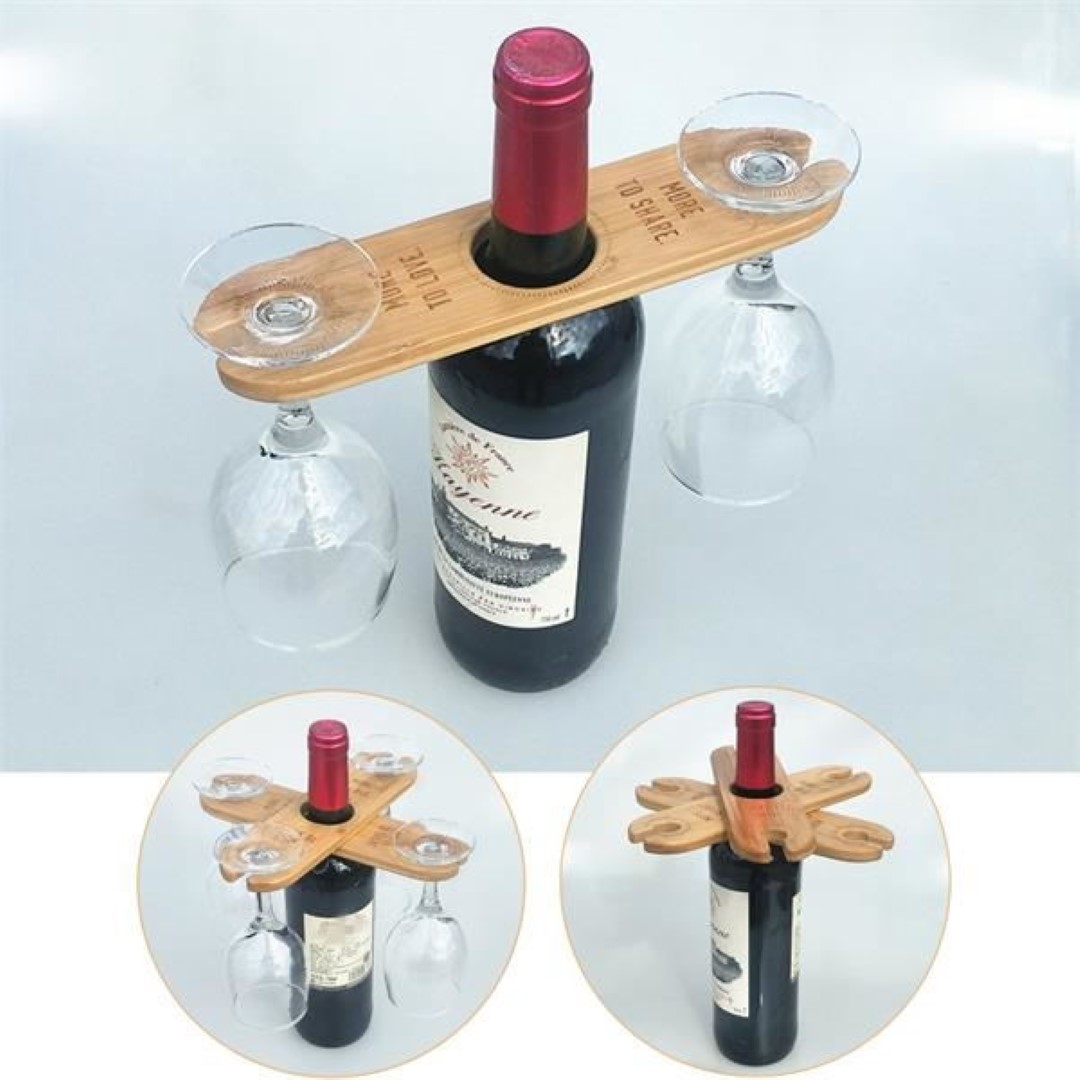 Bamboo Wine Glass Holder
