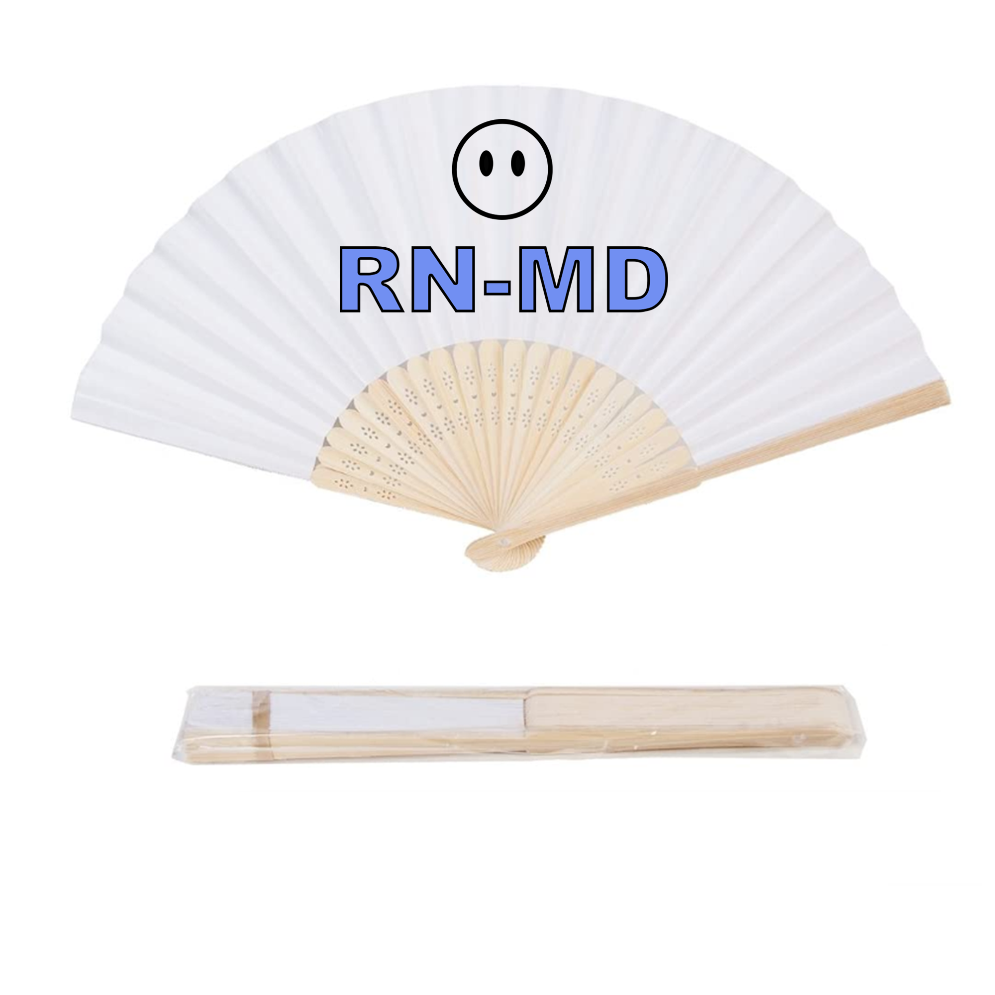 Bamboo Handle Folding Cloth Fan MOQ 50pcs 4