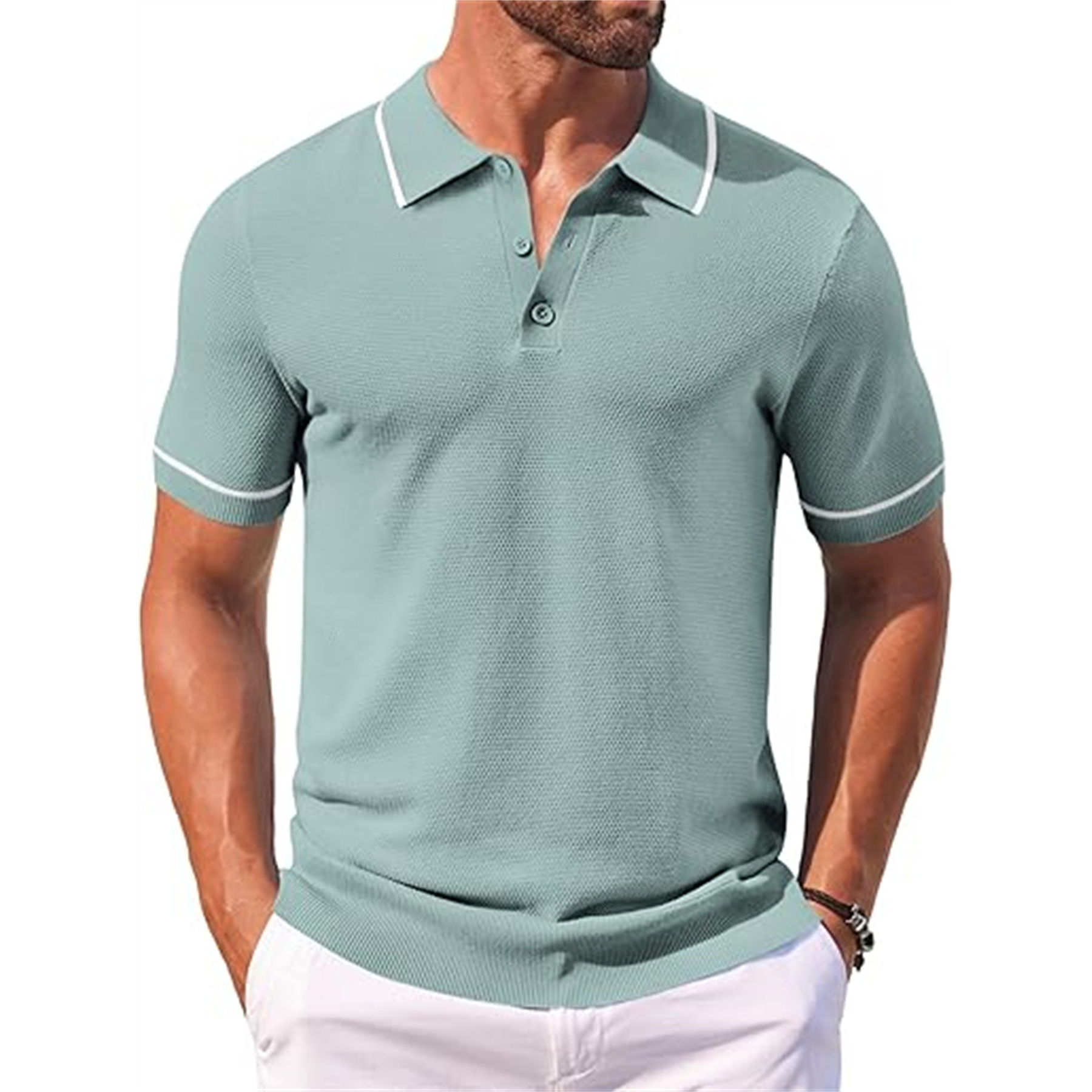 Men's Knit Golf Polo Shirt 45