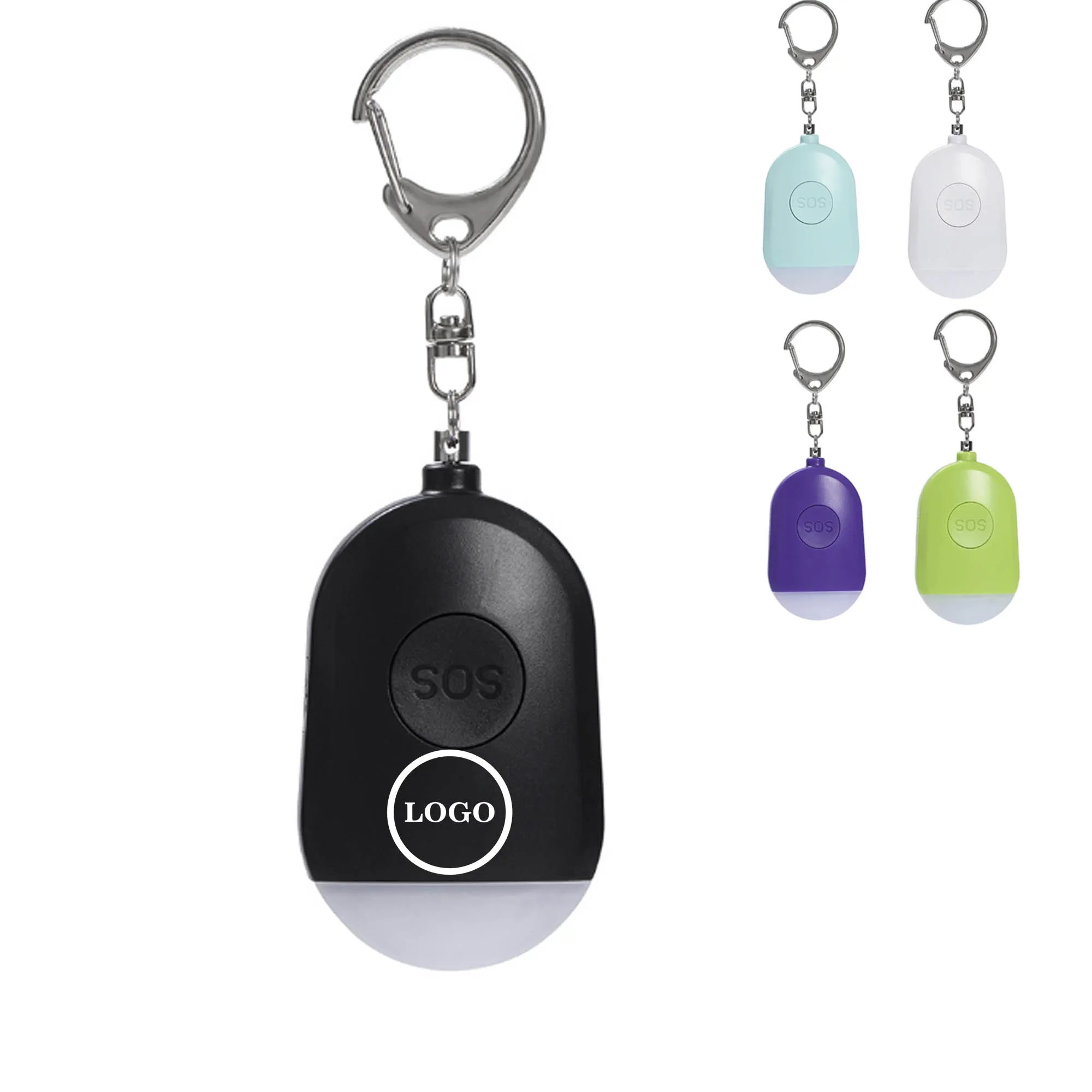Simplified Portable Personal Alarm with LED and 130dB Sound 10