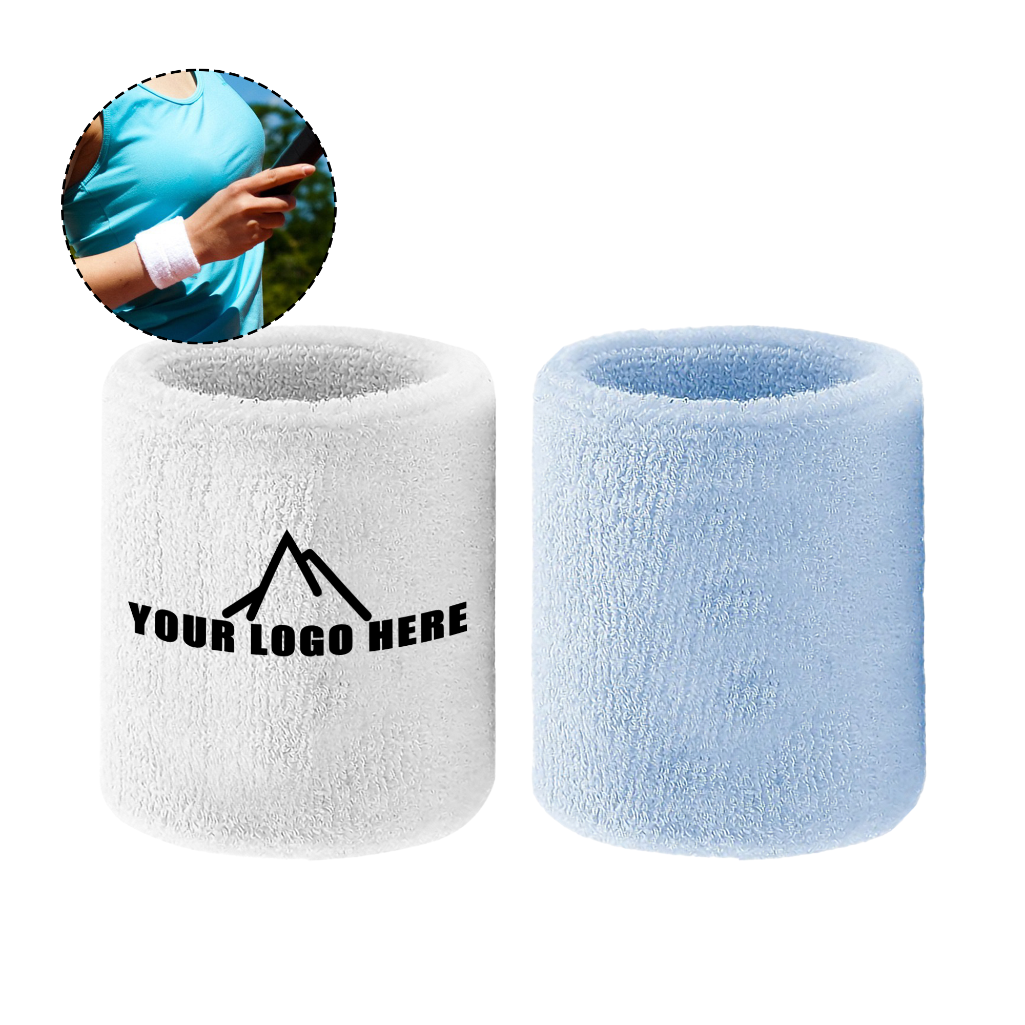 Colorful Cotton Sports Wristbands