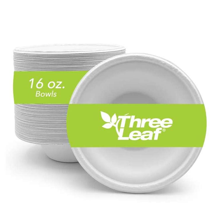 Three Leaf 16oz. Bagasse Bowls 25 Pack 3