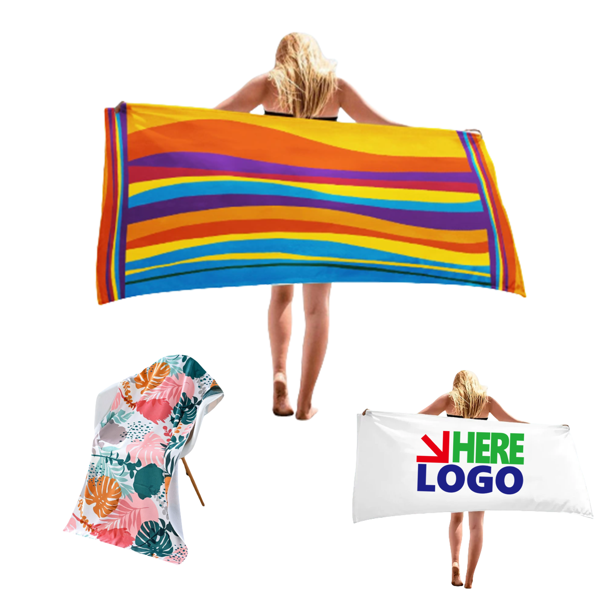 Multiple Color Soft Beach Towel