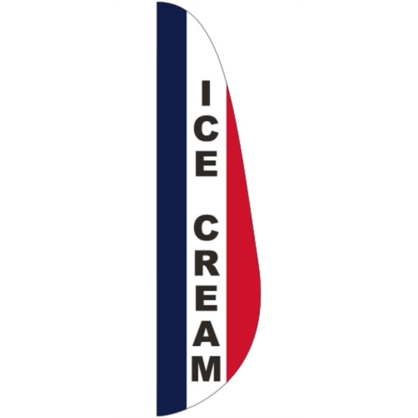 3' x 15' Message Feather Flag - Ice Cream