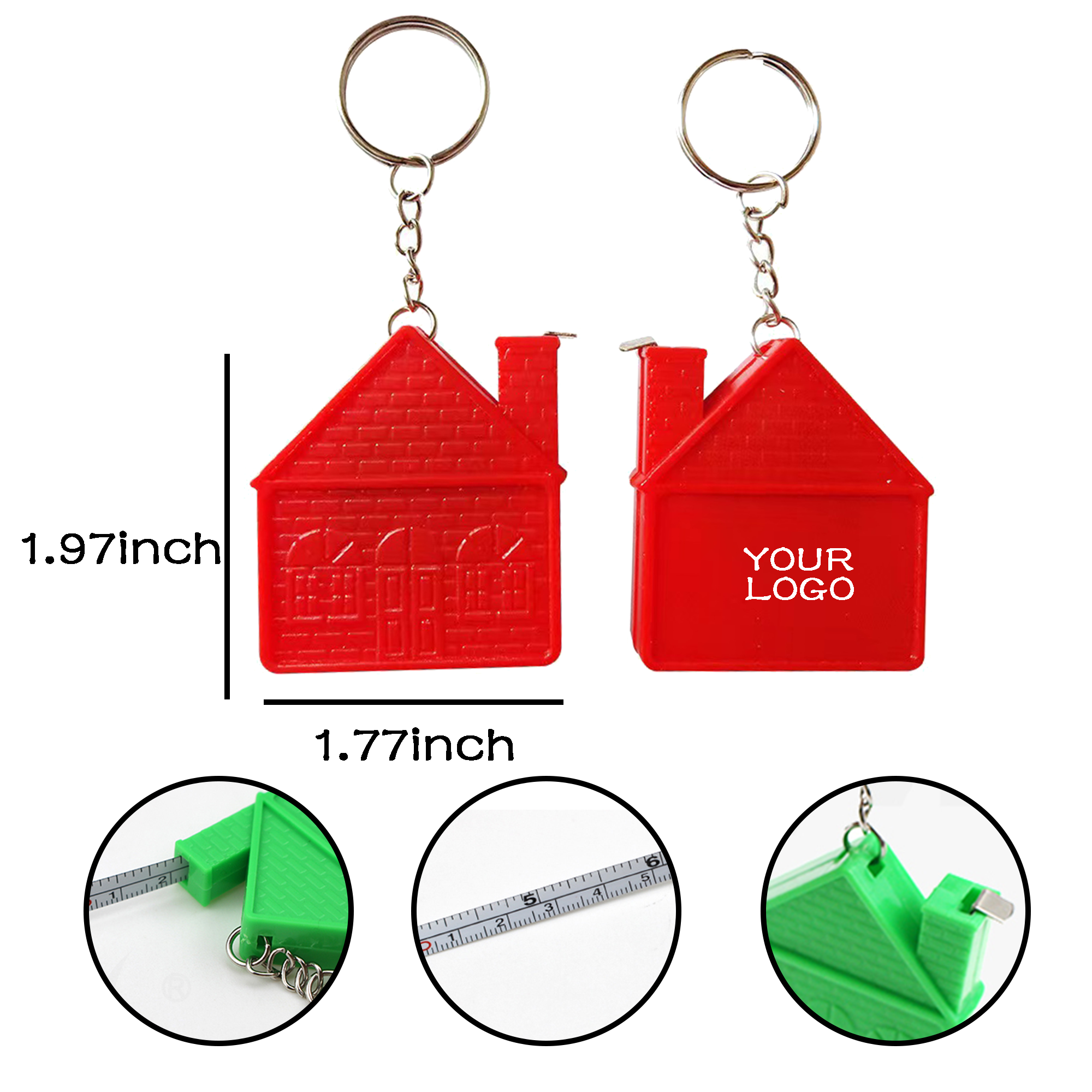 MOQ 20 PCS Portable Measuring Key Ring 5