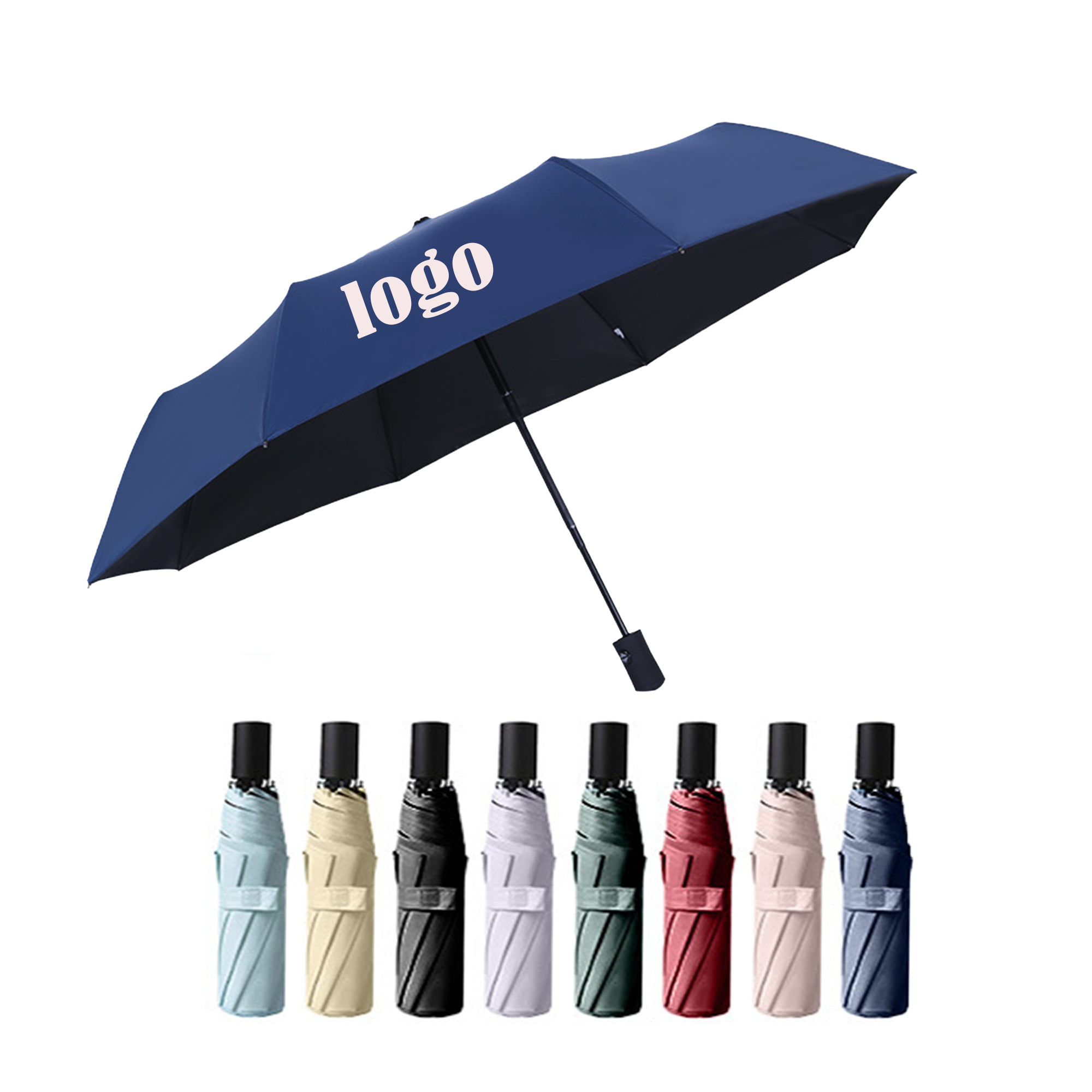 Portable Compact 8-Rib Automatic Umbrellas For Rain and Sunny MOQ10 3