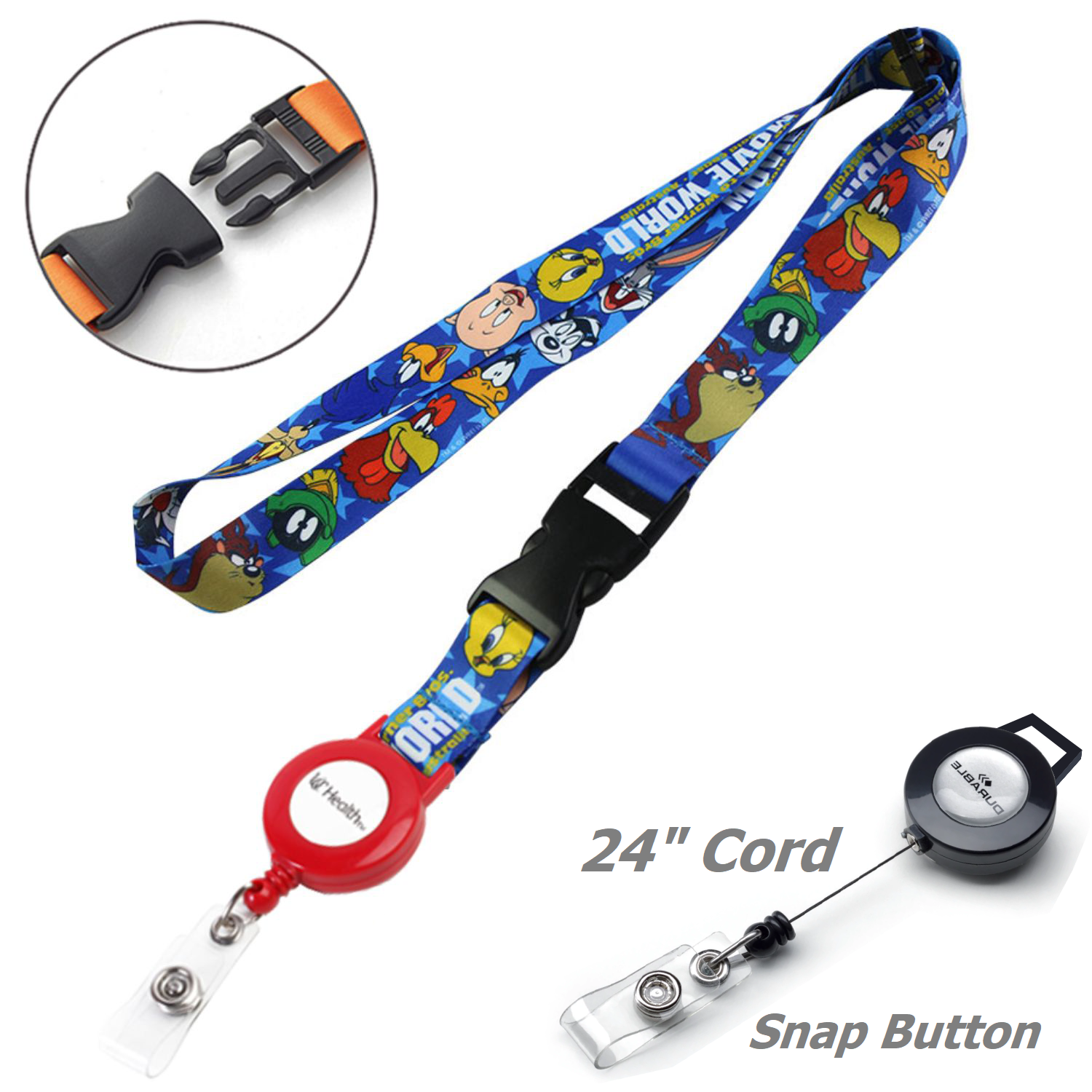 Sublimated Lanyard Badge Reel Combo w/ Buckle Release