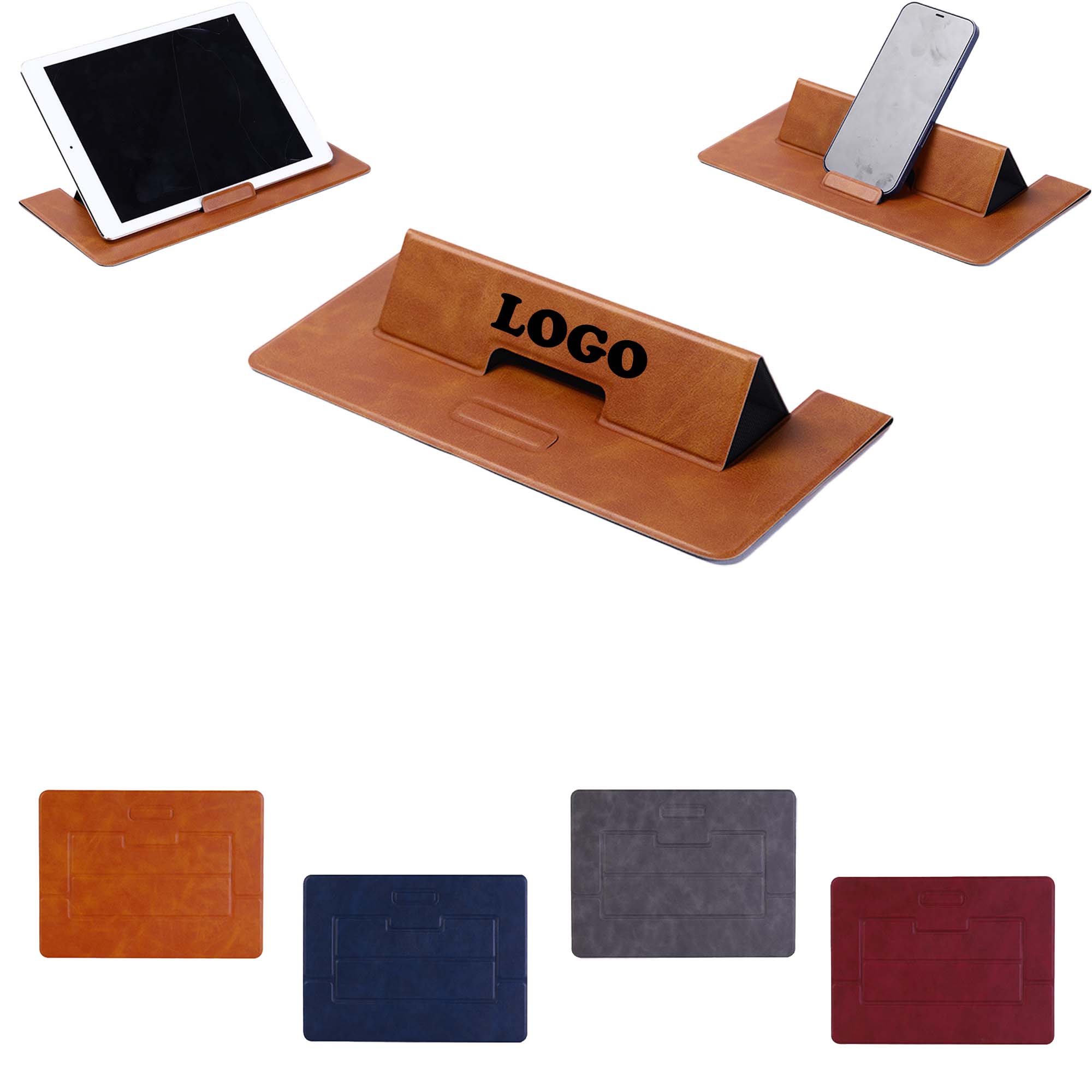 MOQ 50 Piece Leather Desktop Foldable Stand 2