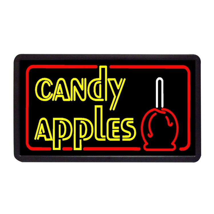 Candy Apples 13" x 24" Simulated Neon Sign 22_NeonSign Logo Custom