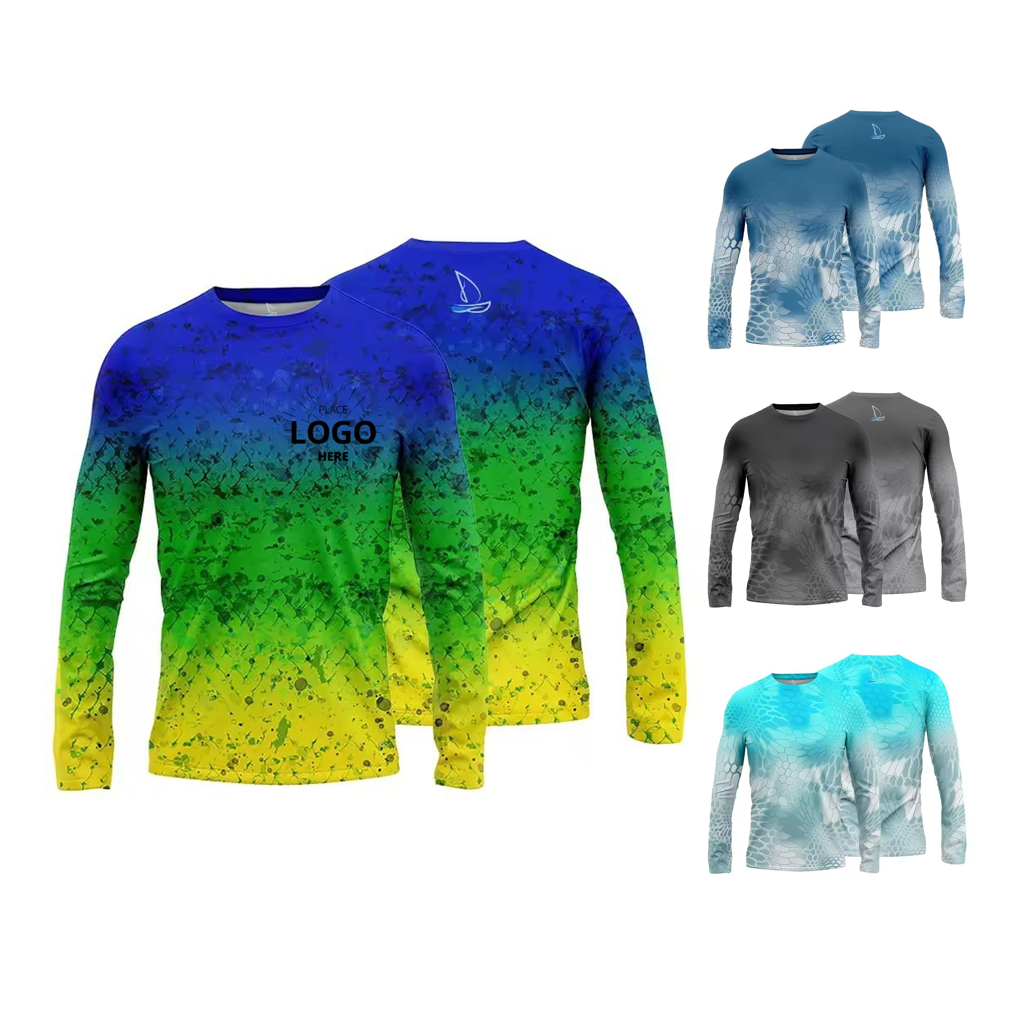 Full Color Sublimated Sunproof Long Sleeve Fishing T-Shirt