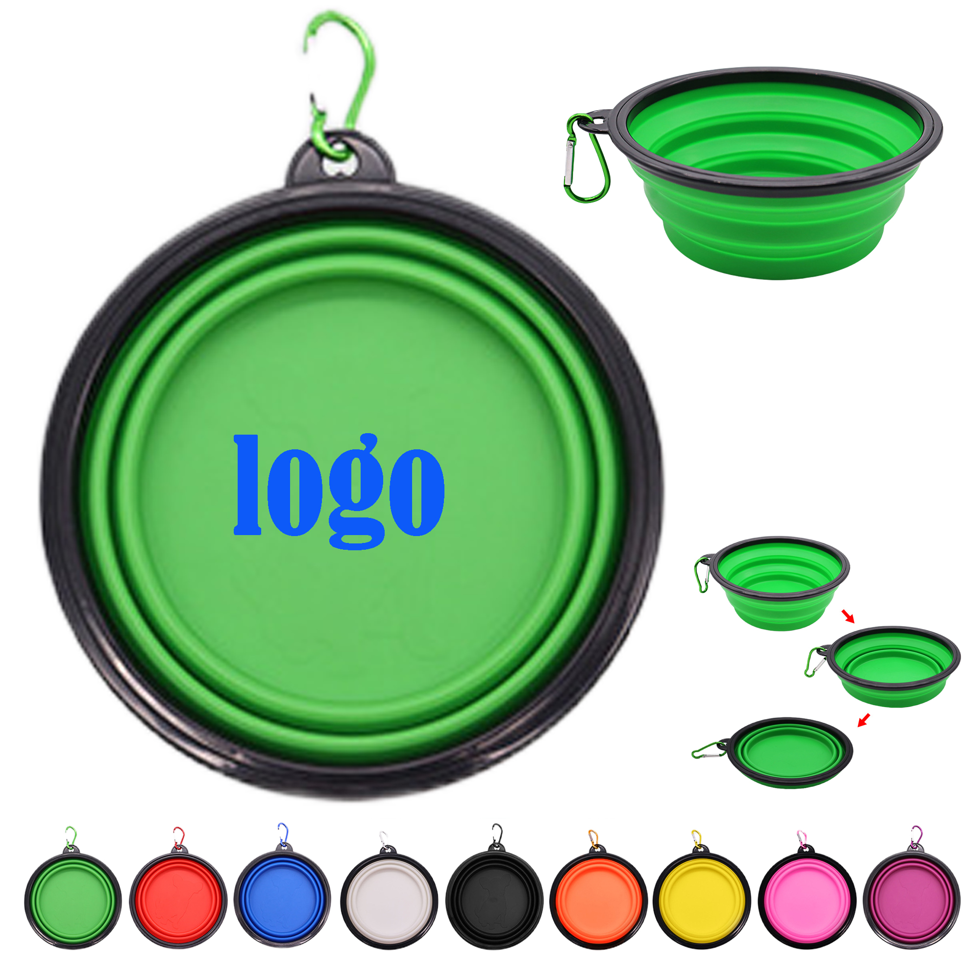 Portable Silicone Pet Bowl with Clip 6