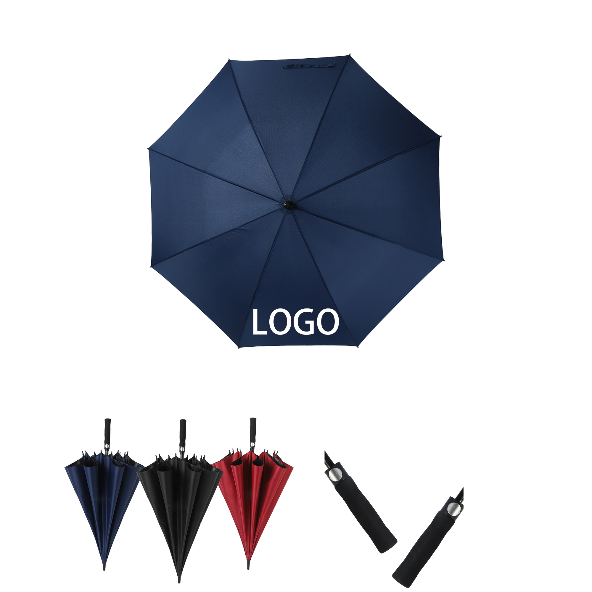 Straight-Shaft Logo Gift Auto Umbrella 3