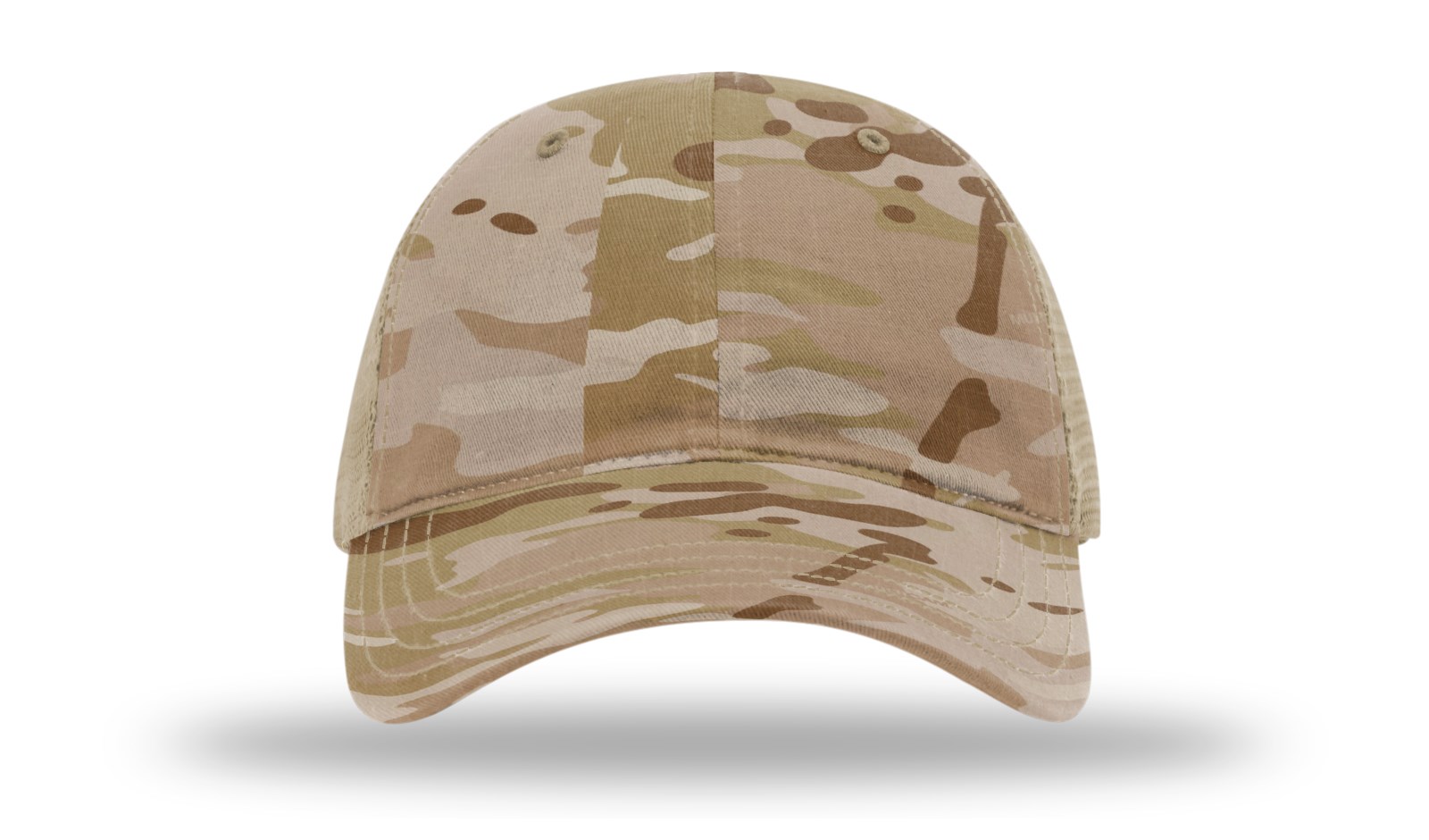 Richardson 112PT 6-Panel Printed Tactical Snapback Trucker Hat w/ Leatherette Patches or Embroidery 54