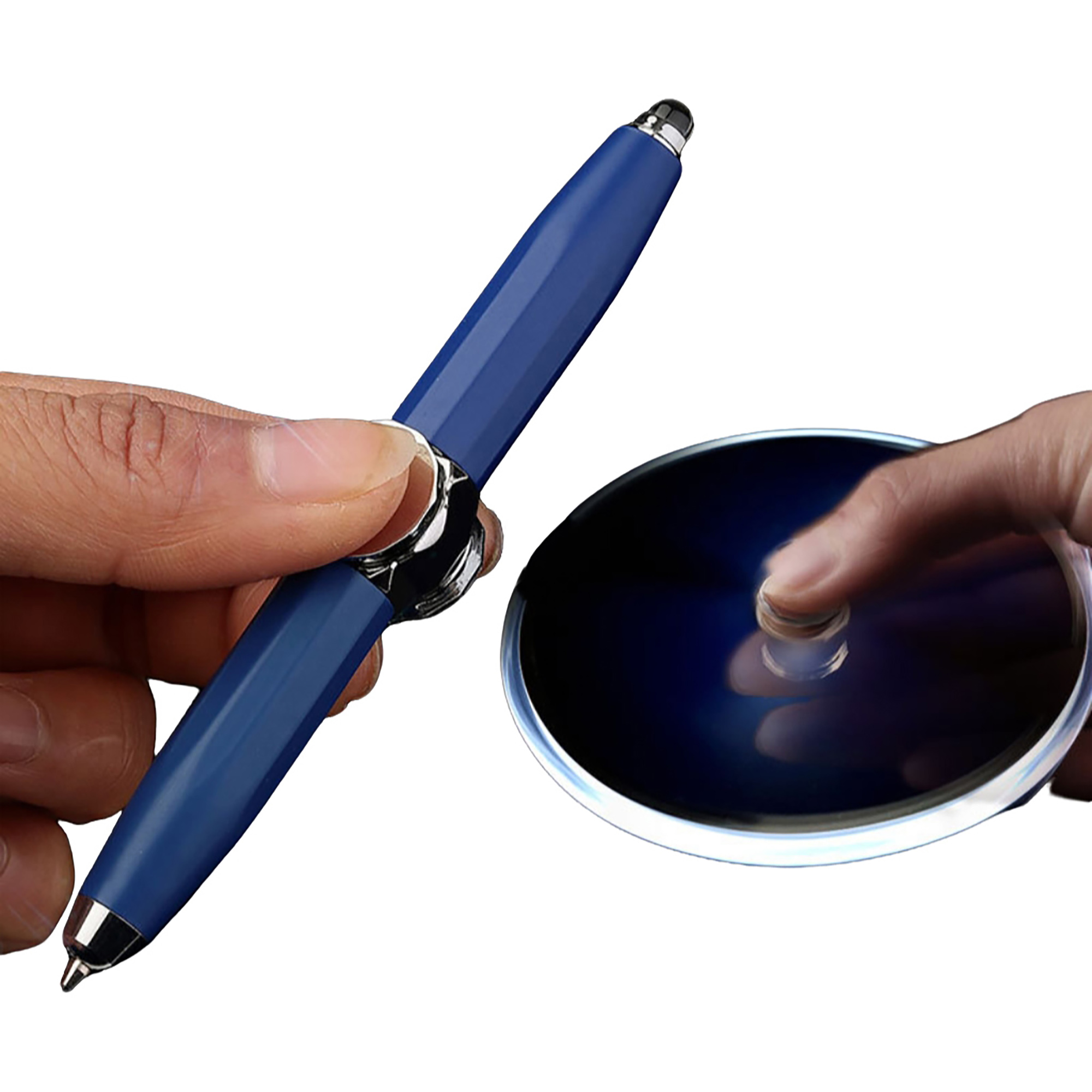 LED Light Metal Fidget Spinner Stress Relief Ballpoint Pen 17