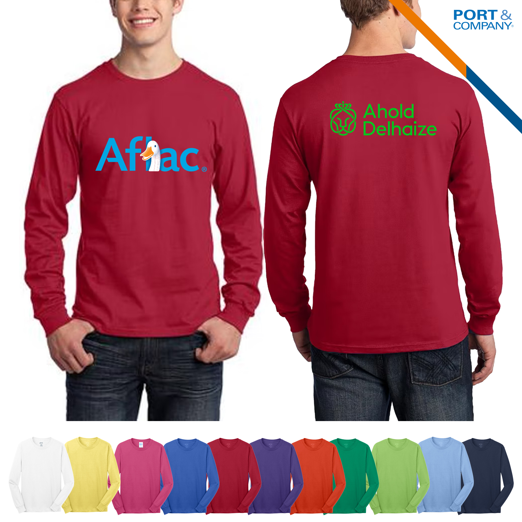 Port & Company® 5.4 oz Cotton Long Sleeve T-Shirts