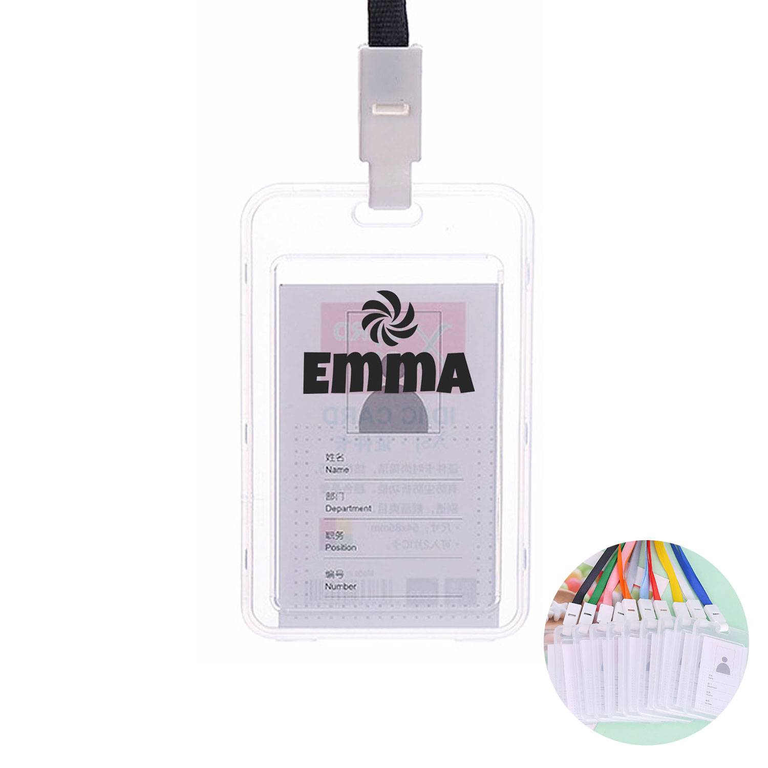 Vertical Vinyl Name Badge Holder