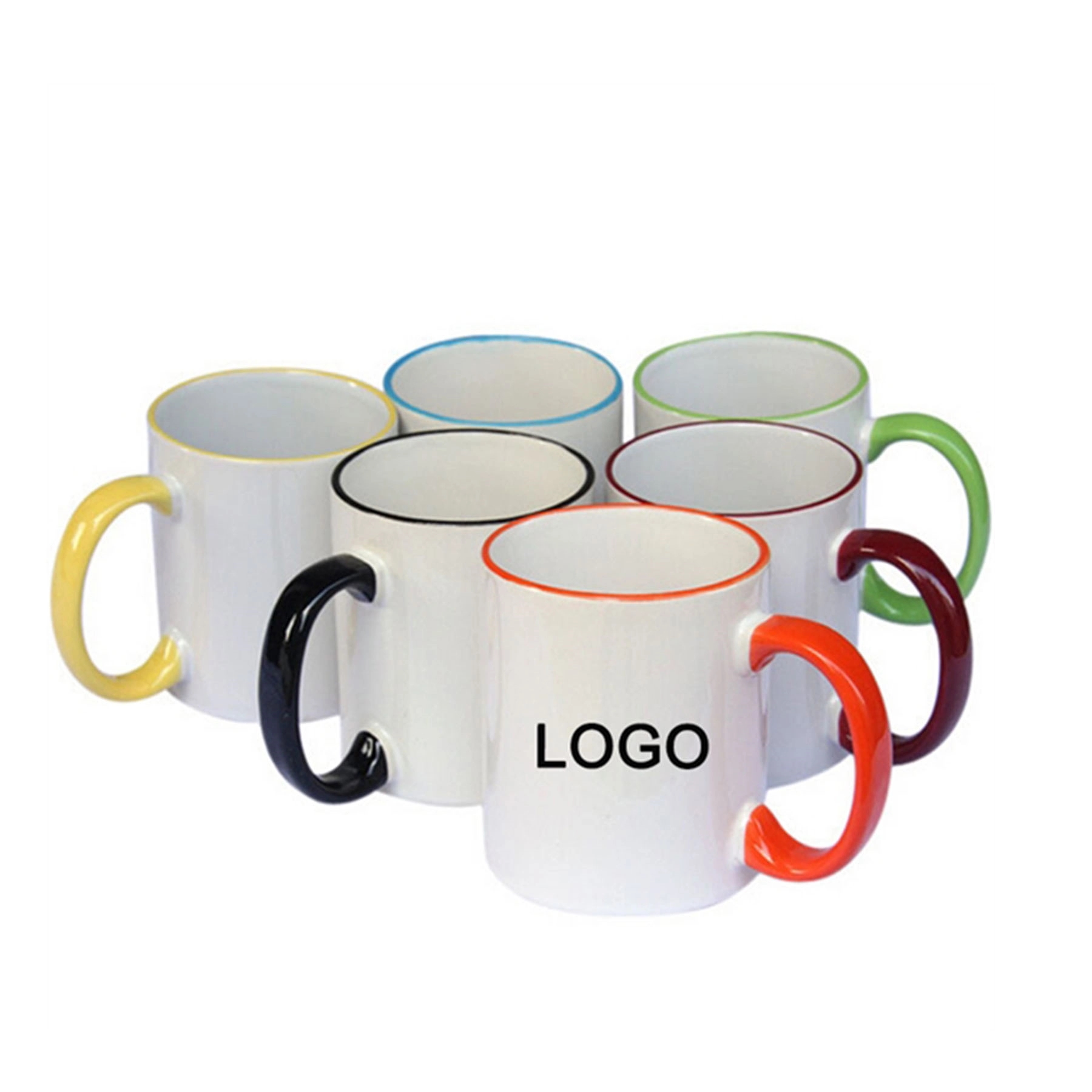 MOQ 12 PCS 11 oz. Colored Stoneware Mug With C-Handle
