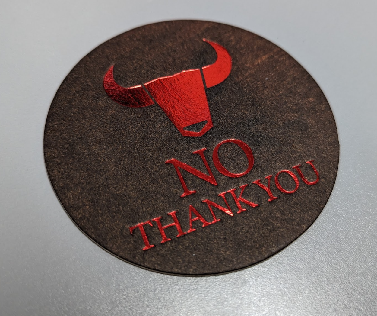 3.5" or 4" circle coasters with foil stamp 1 side Lightweight 40pt 9