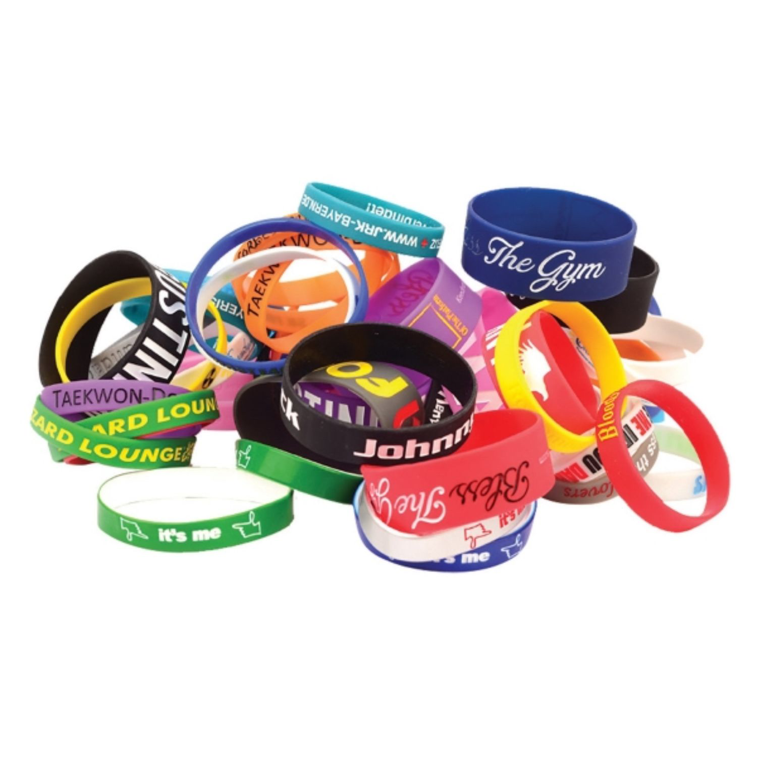 Debosseded Color Filled Wristband