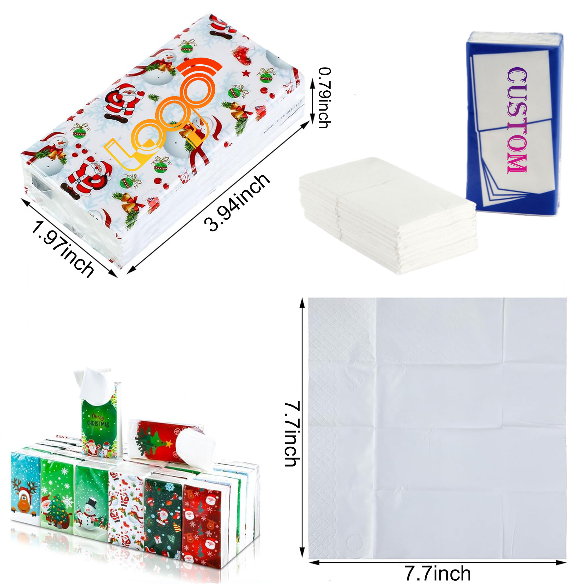 10 Piece Travel Tissues Soft Portable Pocket Size