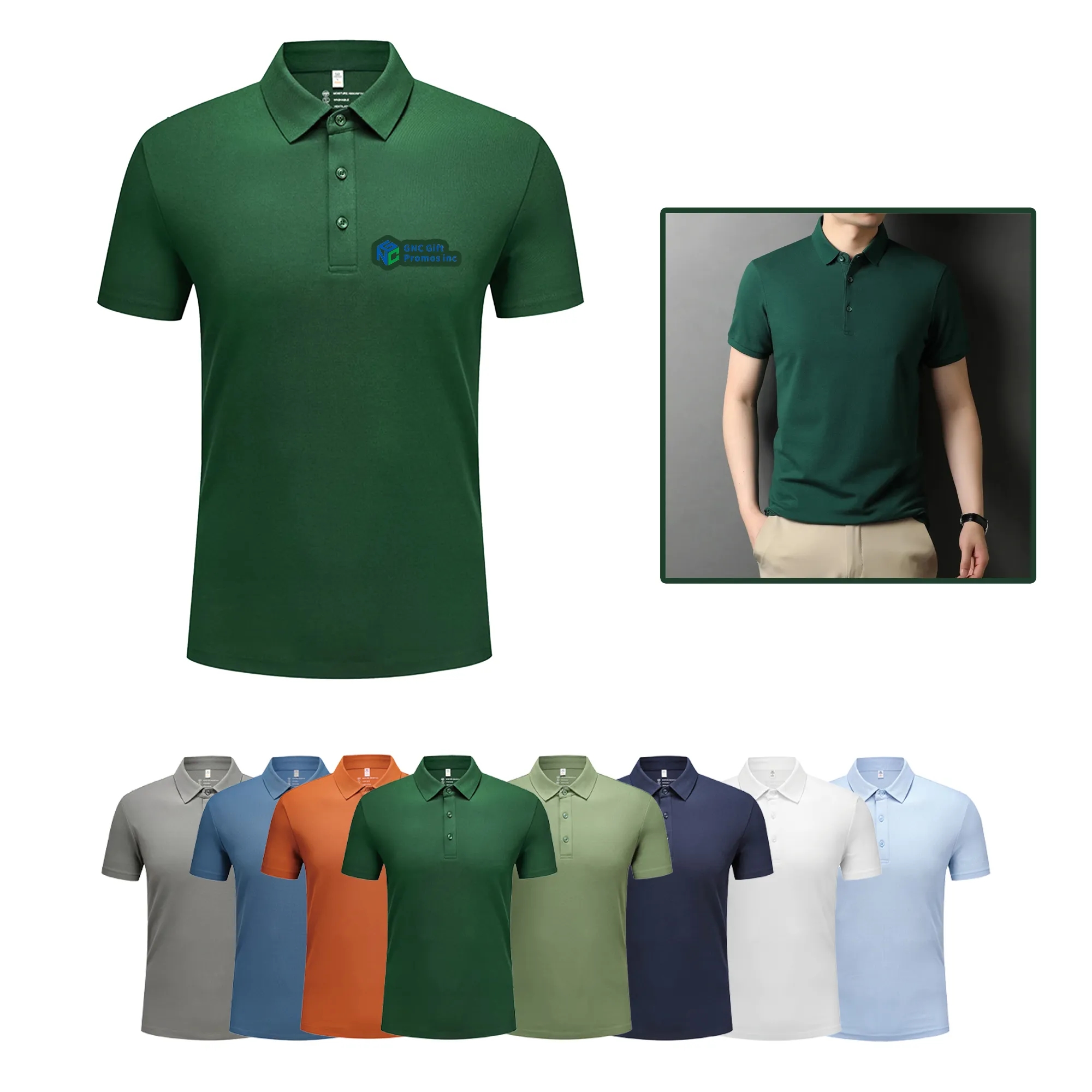 Custom Logo Short Sleeved Polo T-Shirt