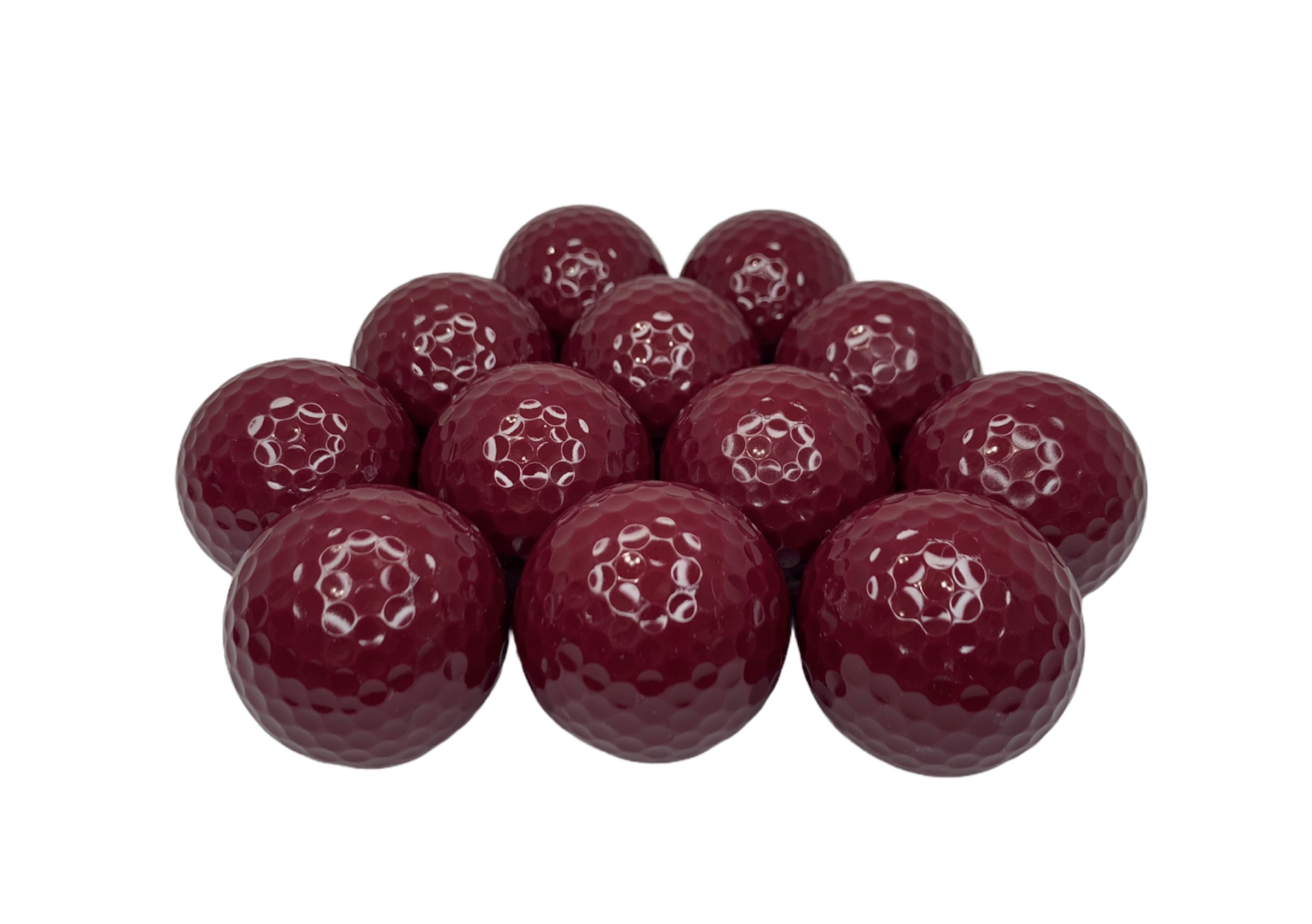 Burgundy Color Golf Balls 2