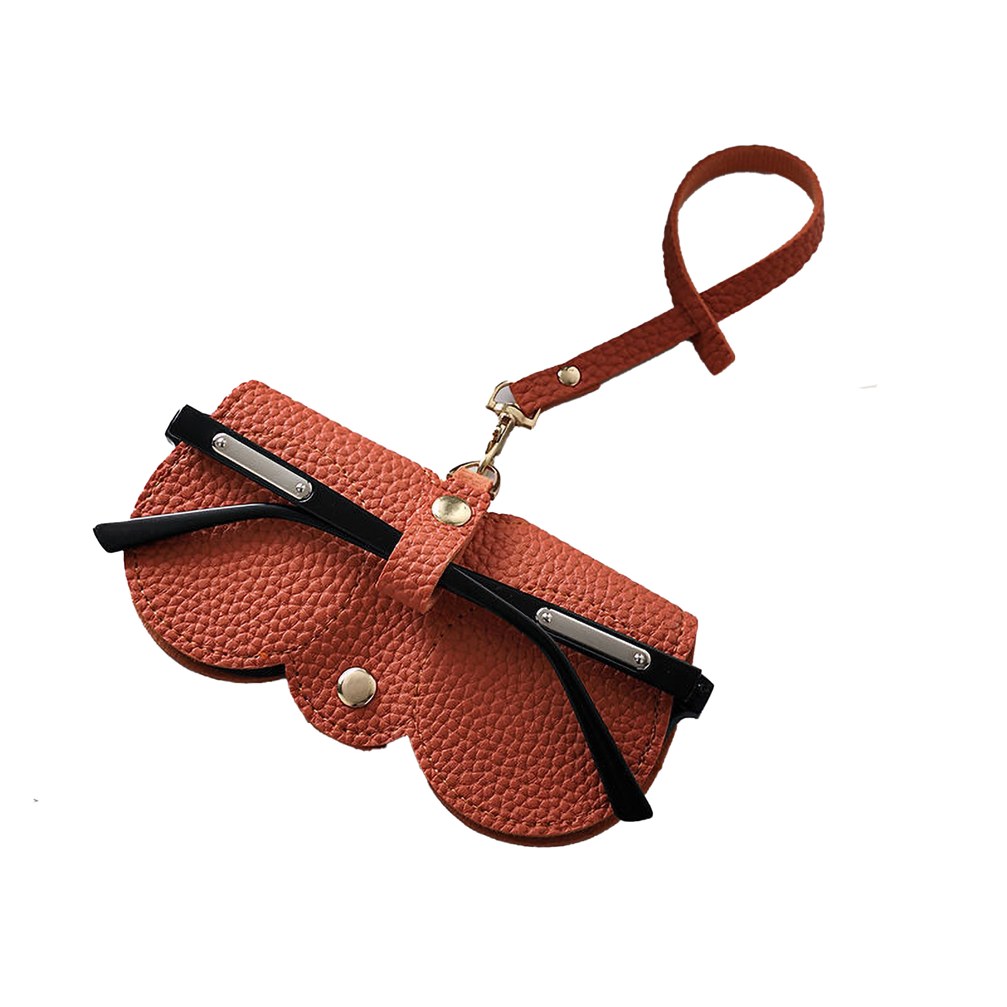 Soft Leather Fashionable Sunglasses Case Portable Pouch Clip 14